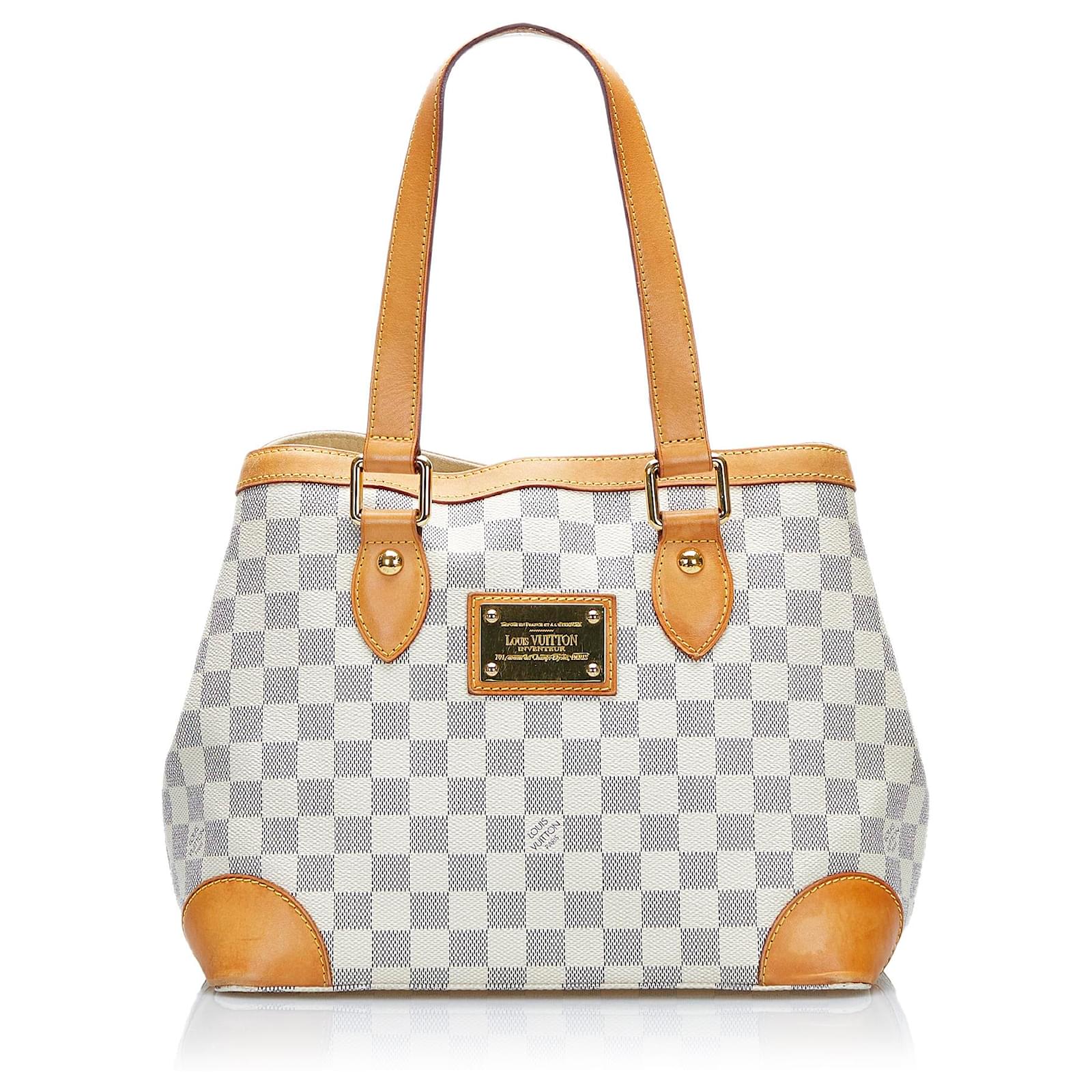Louis Vuitton White Damier Azur Hampstead PM Cloth ref.795820 Joli Closet