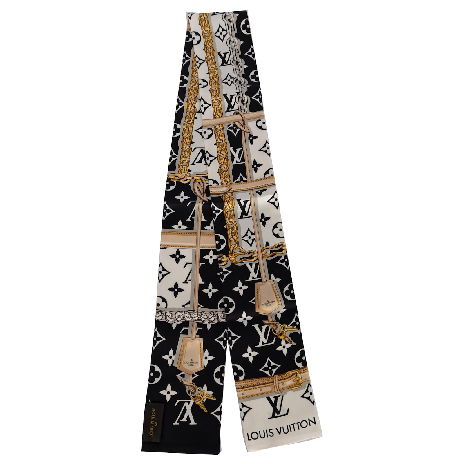 silk monogram confidential bandeau scarf