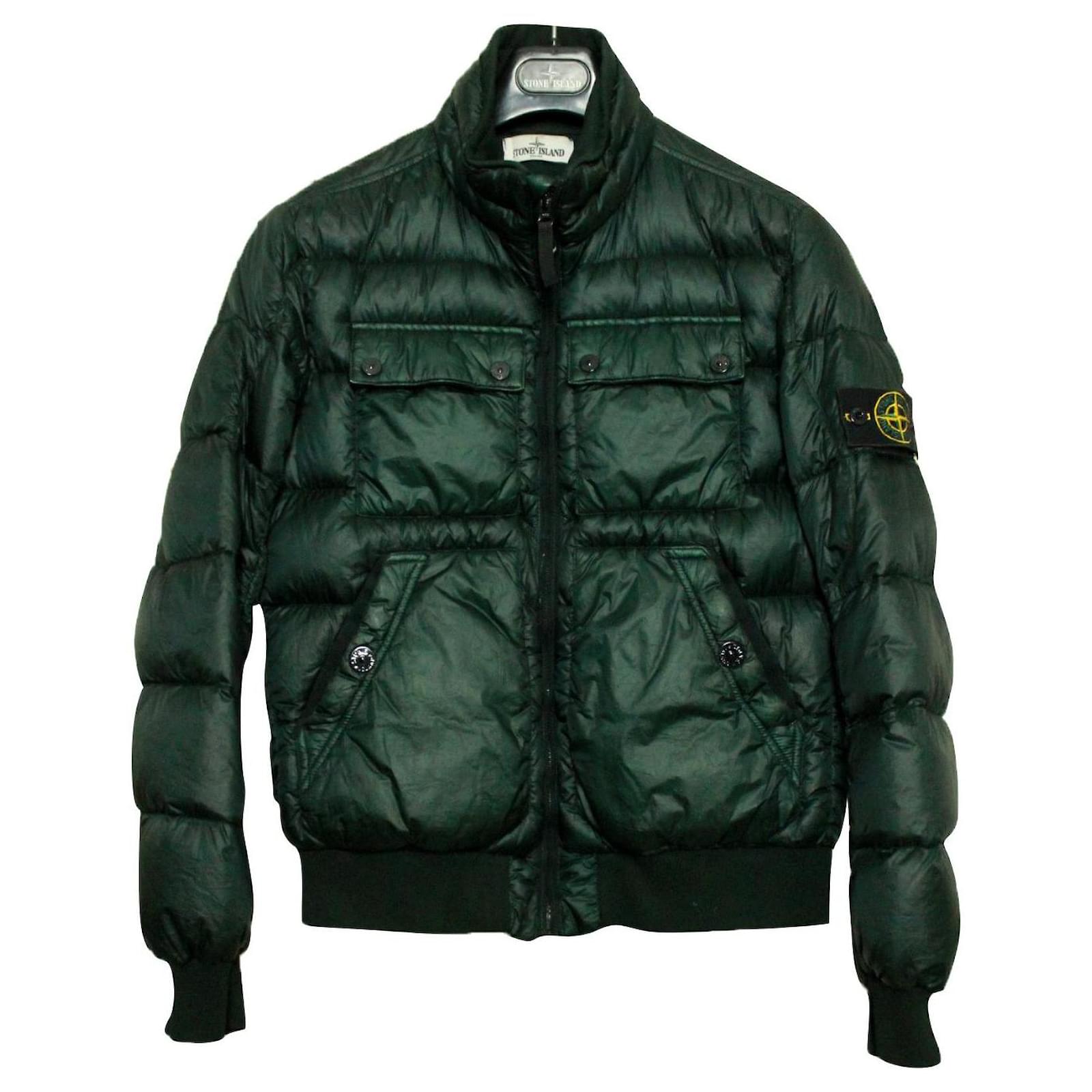 Stone Island GARMENT DYED DOWN 26GR x SQM-N Dark green Polyamide Stone Island GARMENT DYED DOWN 26GR x SQM-N Dark green Polyamide
