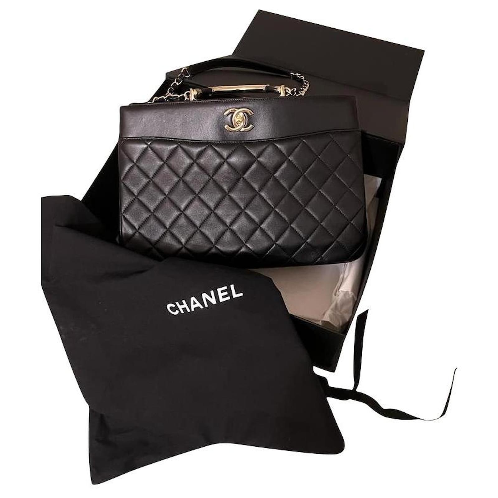 Timeless Chanel Big Shopping - Big Tote Black Lambskin ref.796740