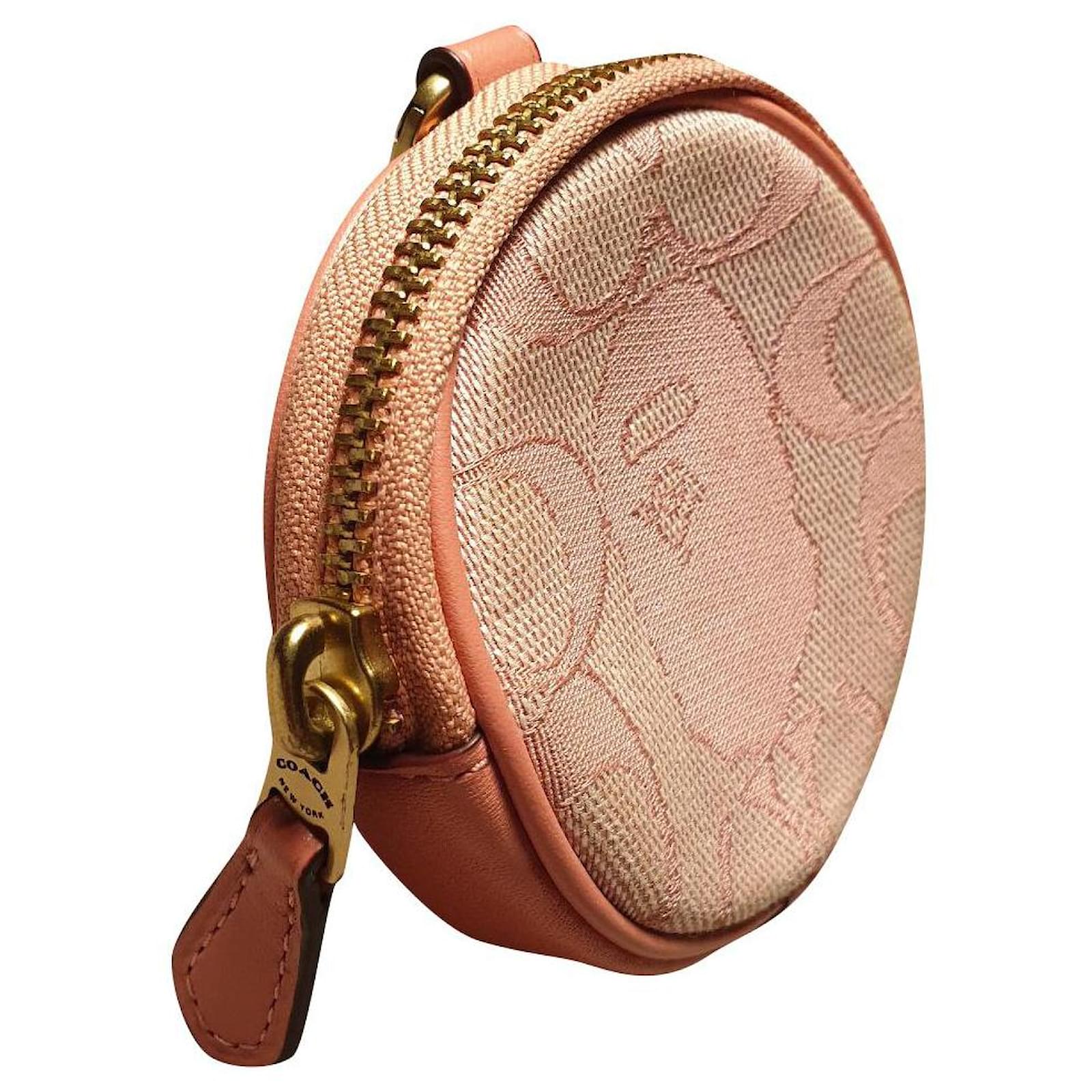 Limited Edition Bape Collaboration Coach Coin Purse Pink Leather   - Joli Closet