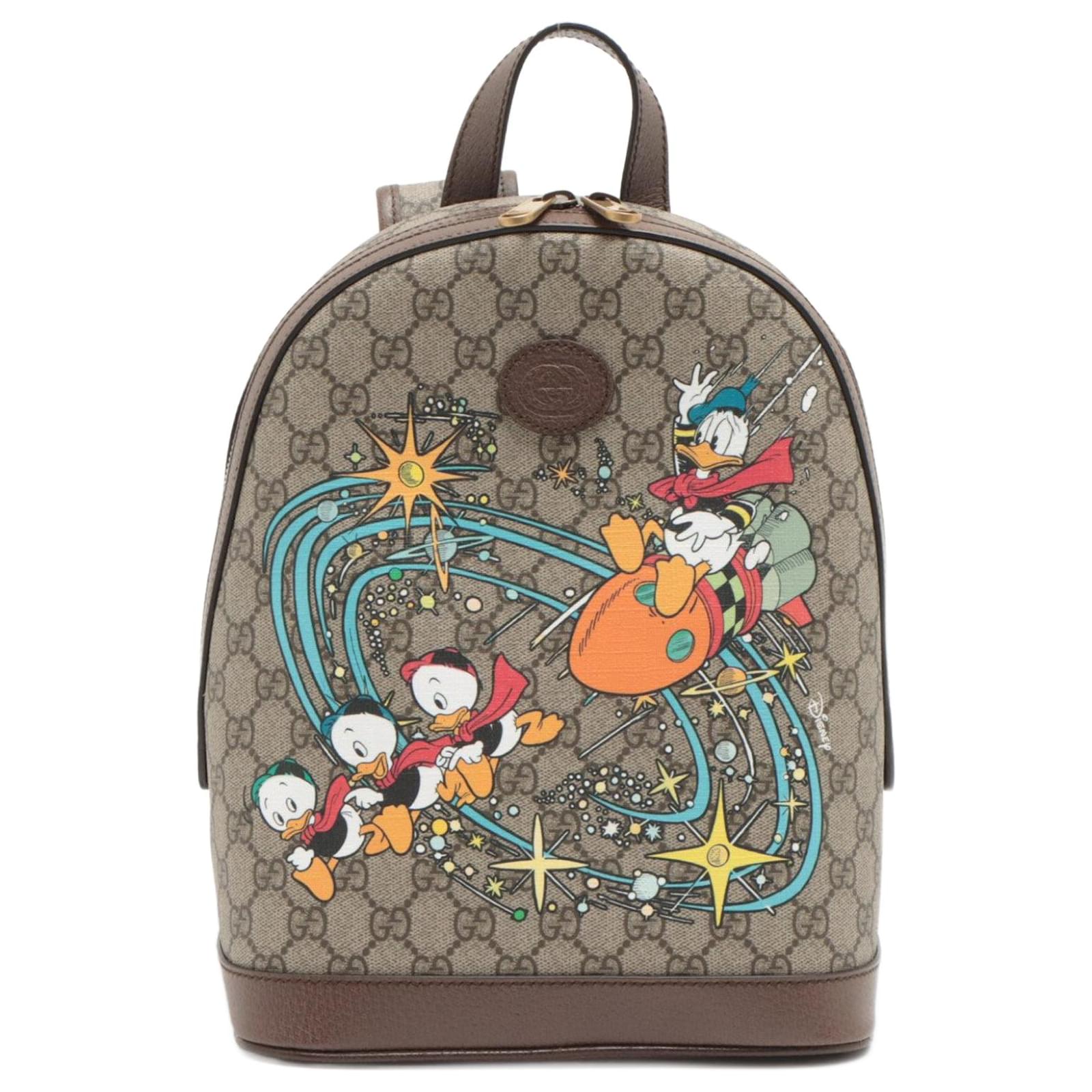 Disney x Gucci Donald Duck Backpack Brown Cloth  - Joli Closet