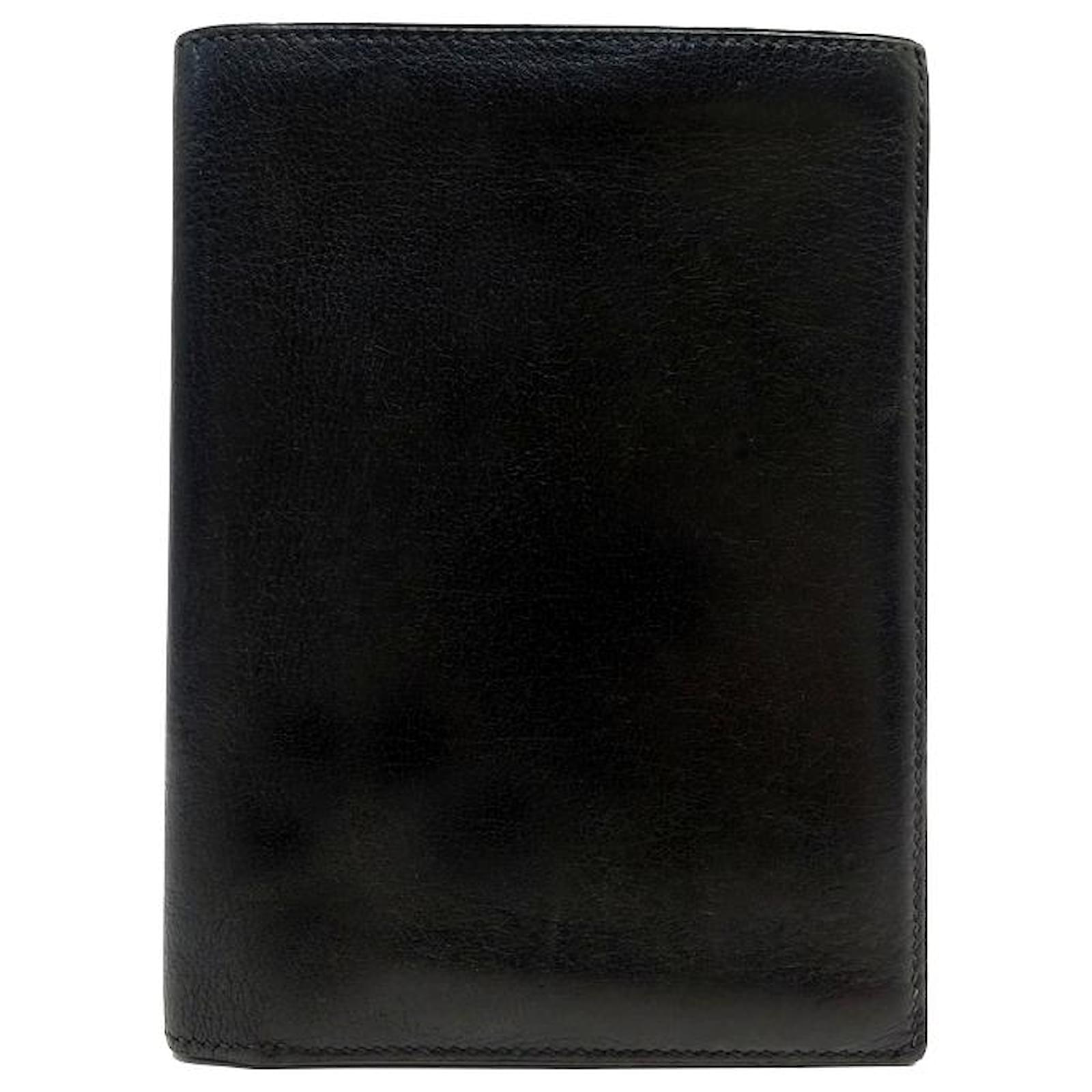 Hermès NEW HERMES WALLET IN BLACK LEATHER CARD HOLDER + LEATHER