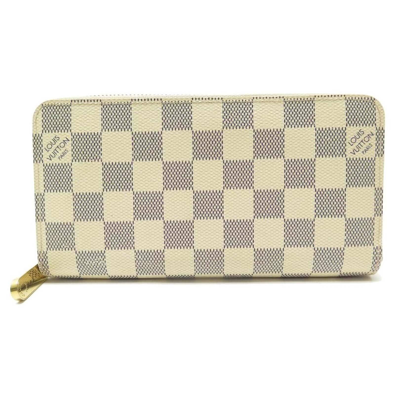 LOUIS VUITTON purse N41660 Zippy wallet Damier Azur Canvas white