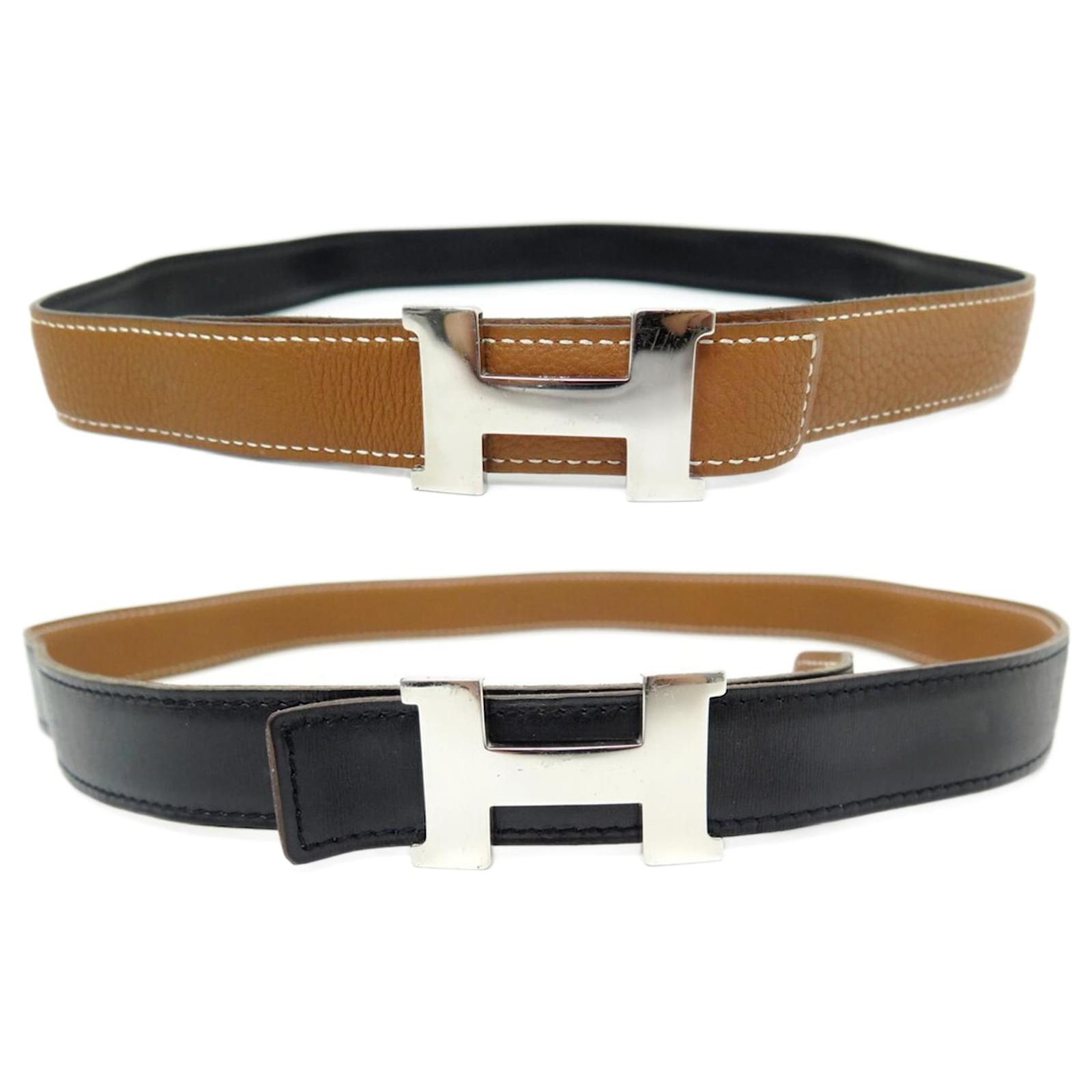 Mini Constance So Black belt buckle & Reversible leather strap 24 mm