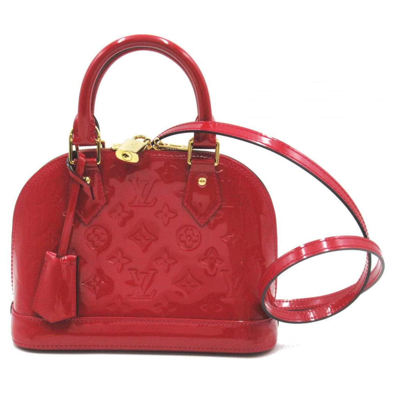 Louis Vuitton Red Monogram Vernis Leather Alma Bb