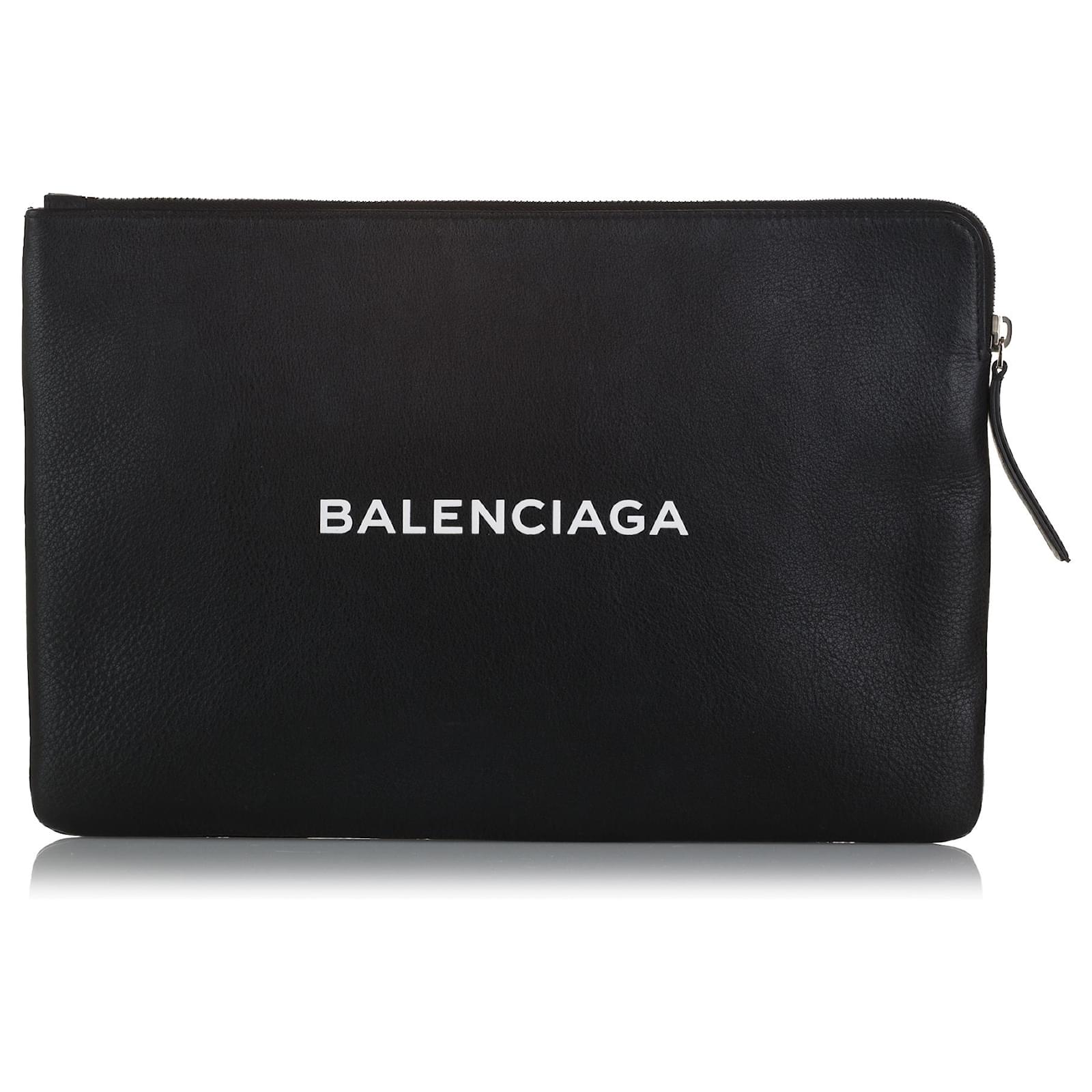 Pochette Donna In Pelle Scamosciata Ecopelle, Nero, Con Catella, Capiente Per Cellulare E Trucchi - 3