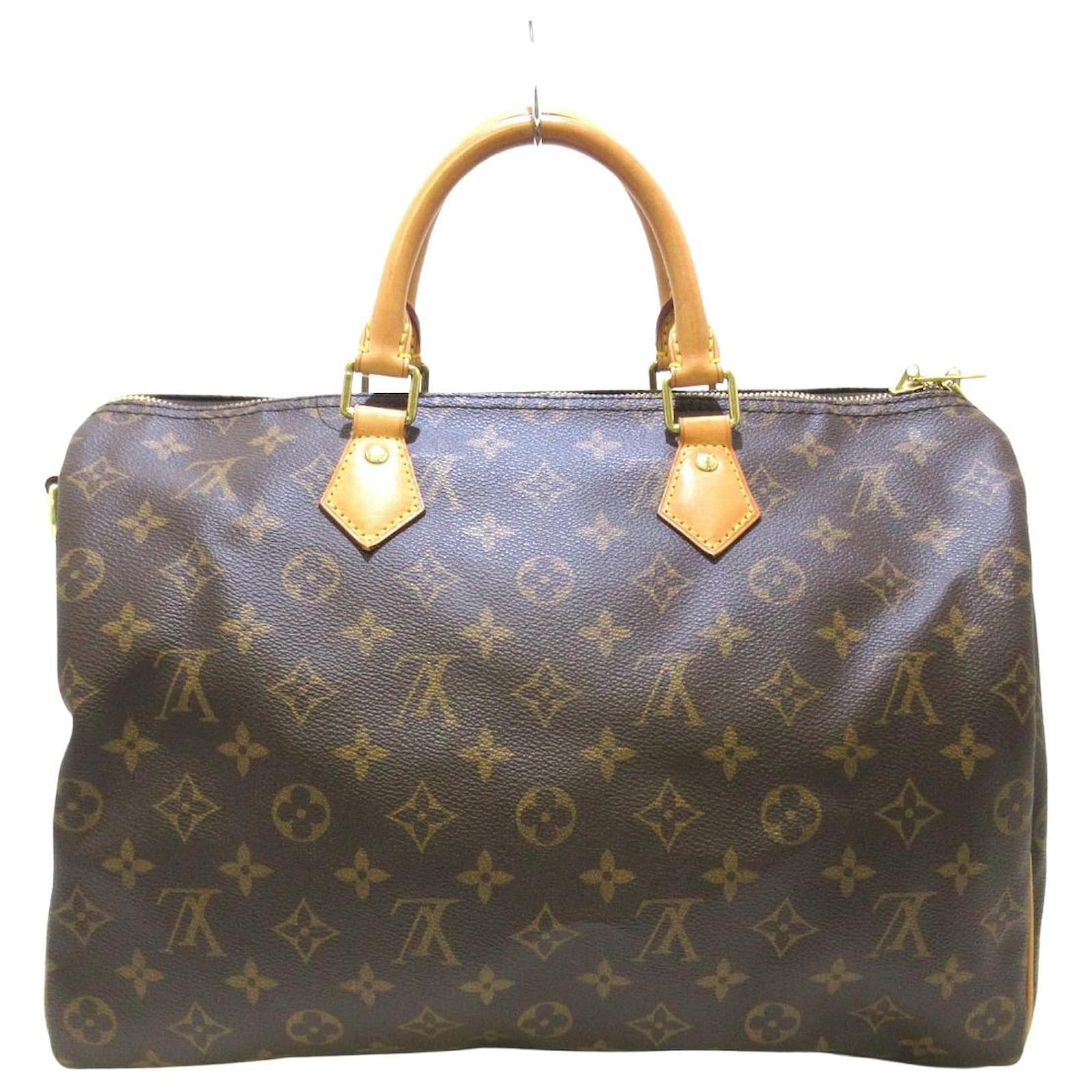 Louis Vuitton Speedy bag 35 With shoulder strap Brown Cloth ref