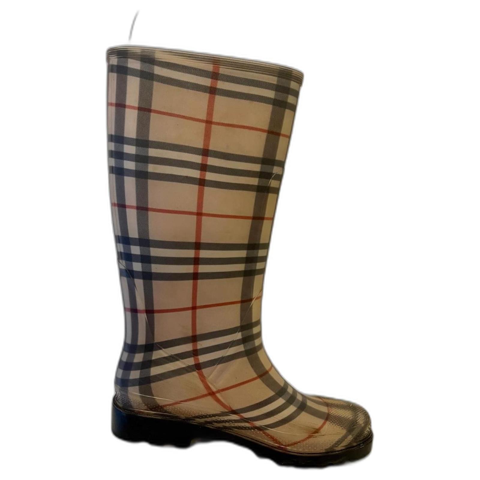 Burberry Wellington boots in nova check Multiple colors Beige  -  Joli Closet