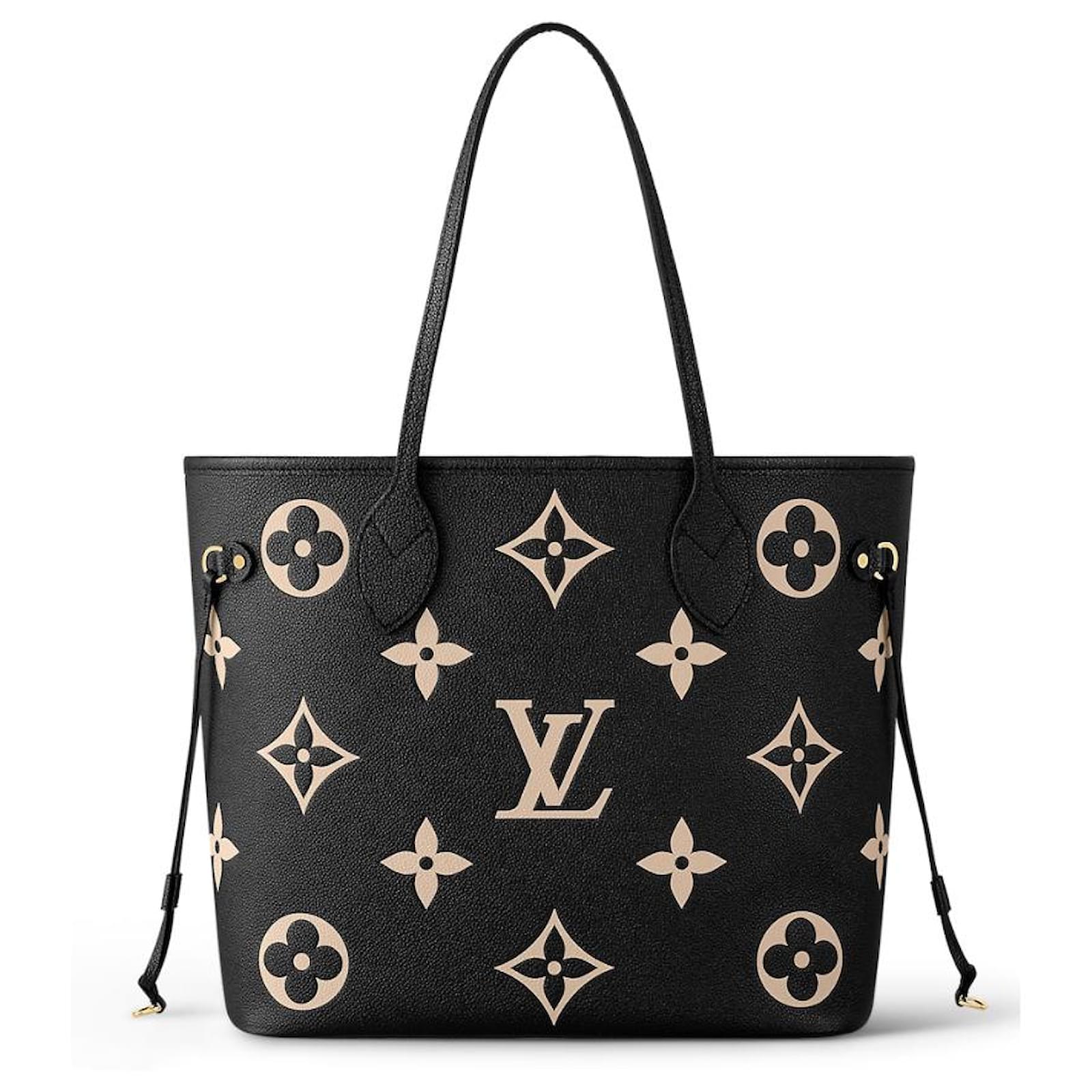 louis vuitton neverfull black leather