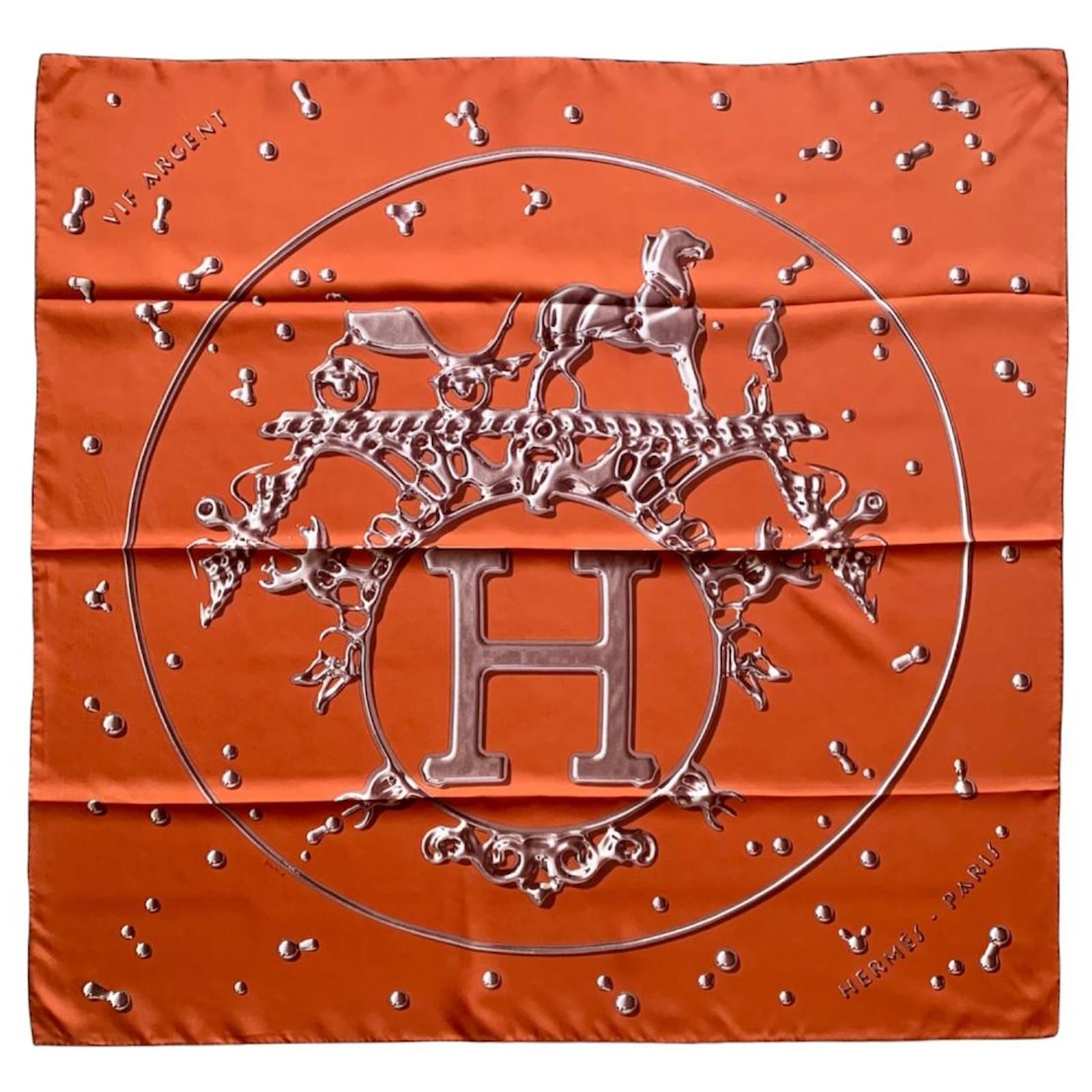 Hermes 100% Silk VIF Argent Scarf