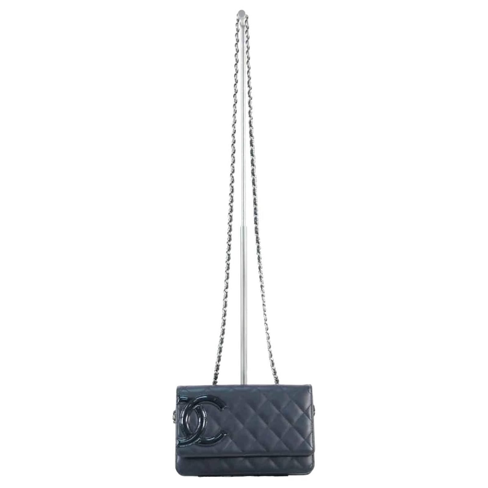 Chanel Cambon Wallet on Chain Bag Black Leather ref.800597 - Joli