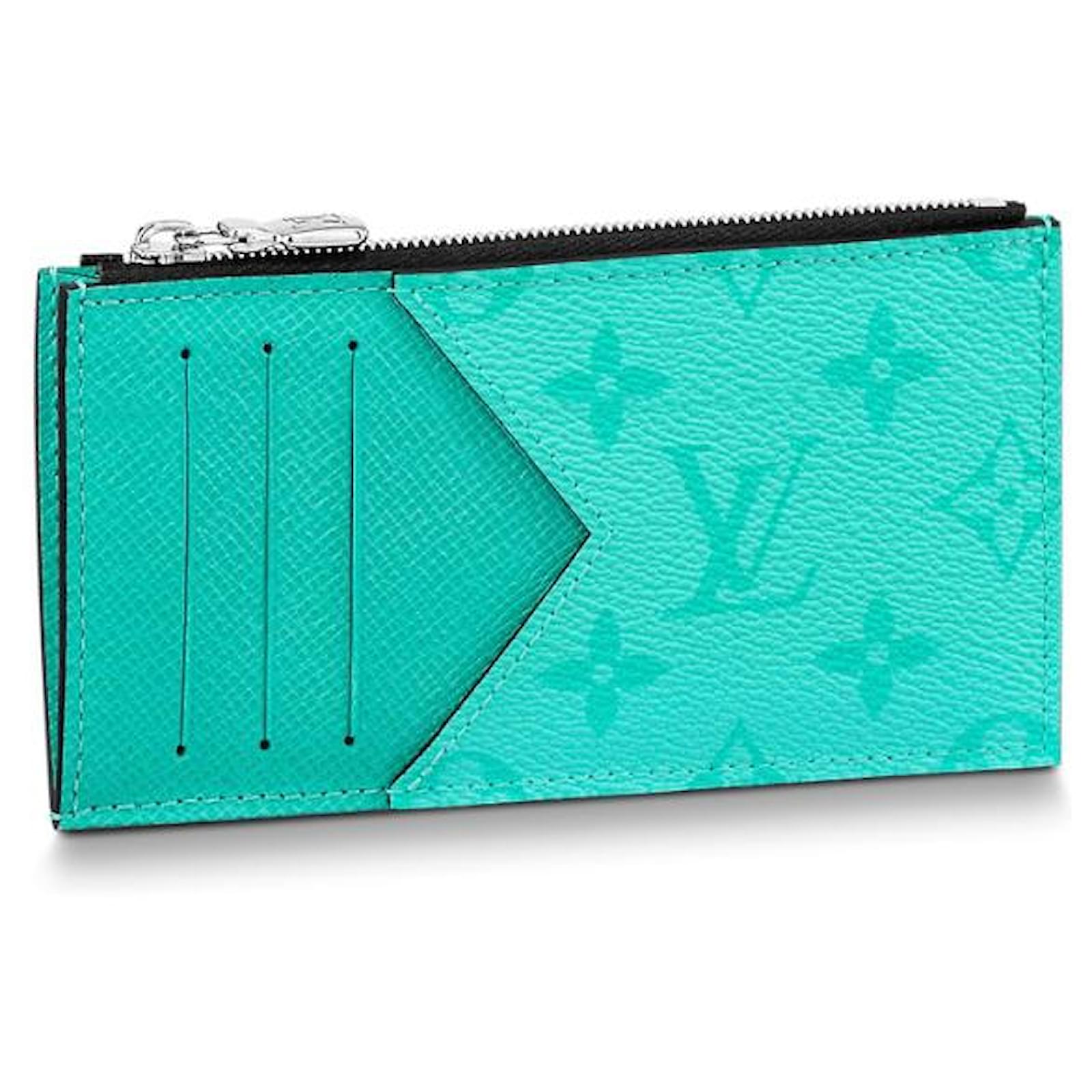 Louis Vuitton Porta-cartões LV Coin verde Couro ref.801938 - Joli Closet