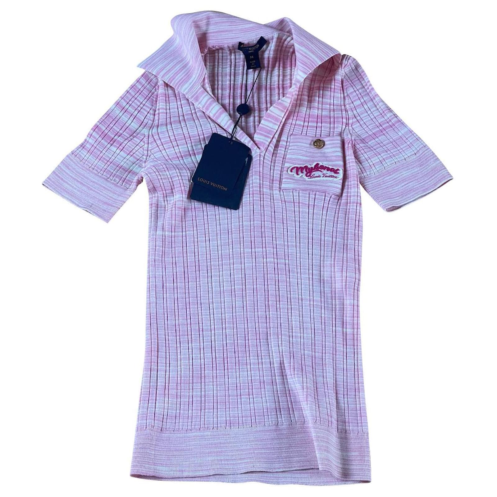 pink and white louis vuitton shirt