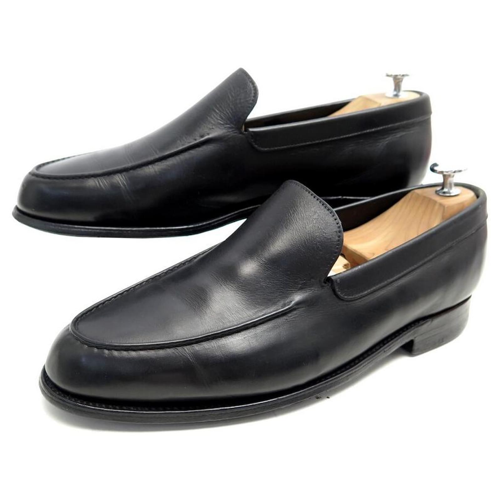 JOHN LOBB CHESTER SHOES 7E 41 BLACK LEATHER LOAFERS ref.802128