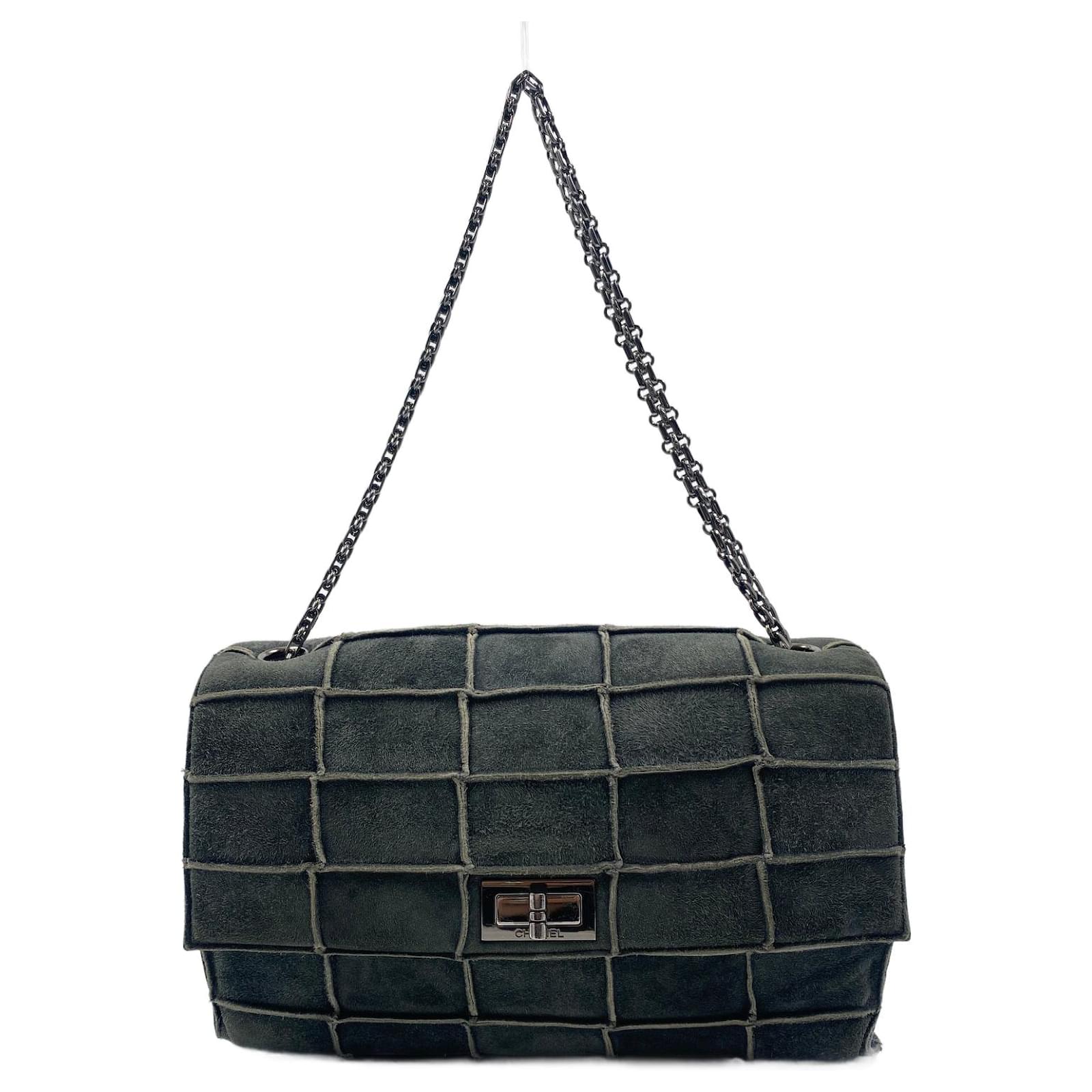 green suede chanel bag