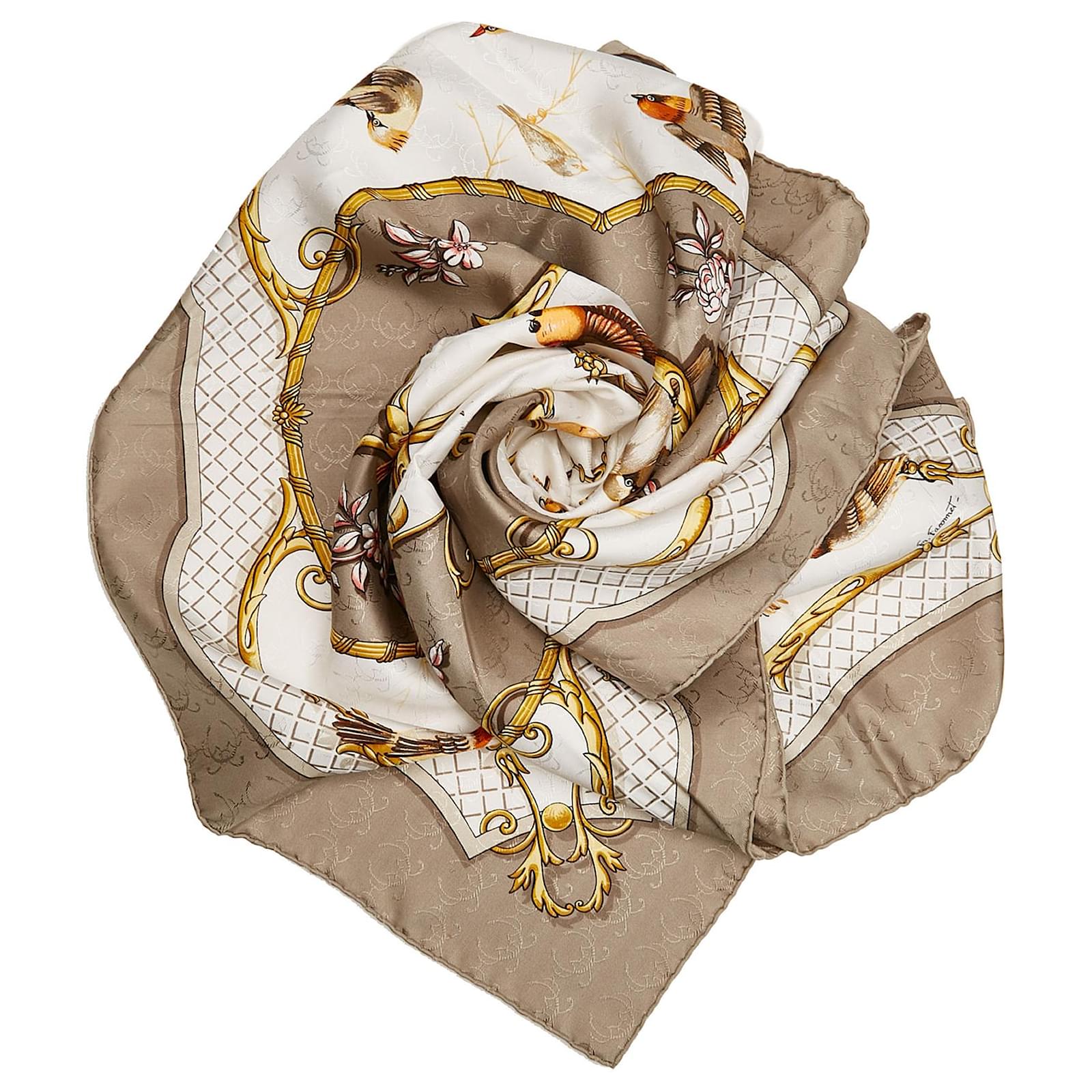 Hermes and Louis Vuitton Silk Scarves.