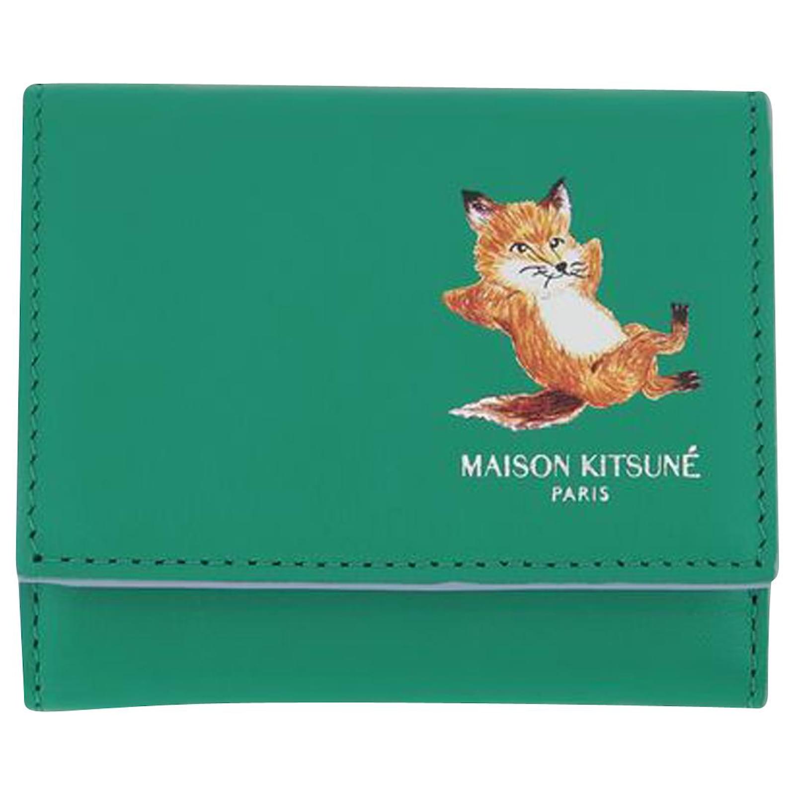 Chillax Wallet - Maison Kitsuné - Green - Leather