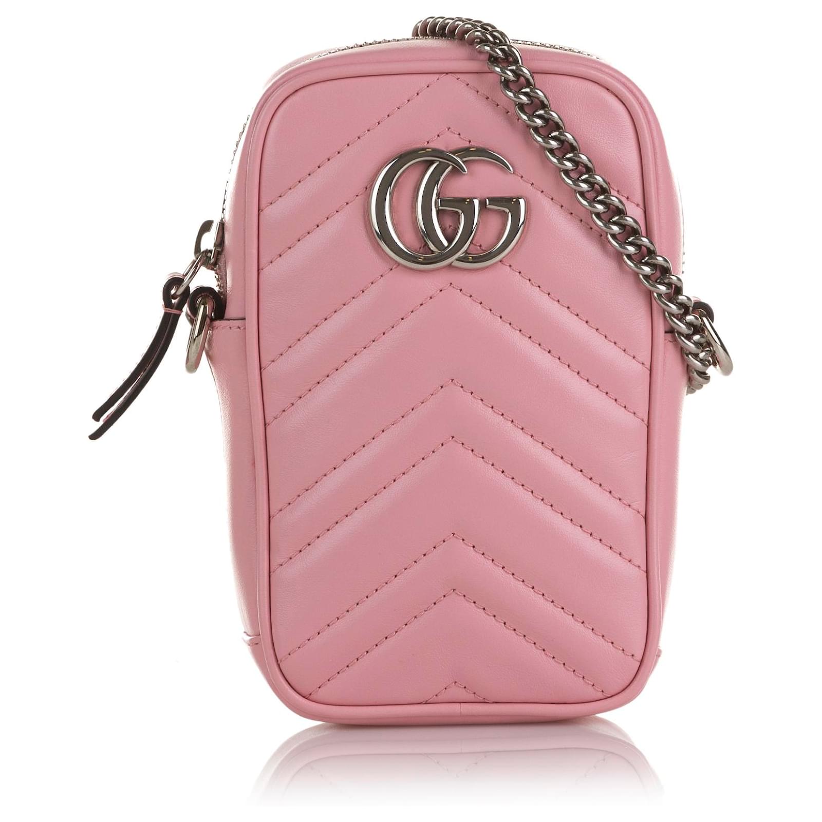 GUCCI Pink Marmont Mini Camera Crossbody Shoulder Bag Purse
