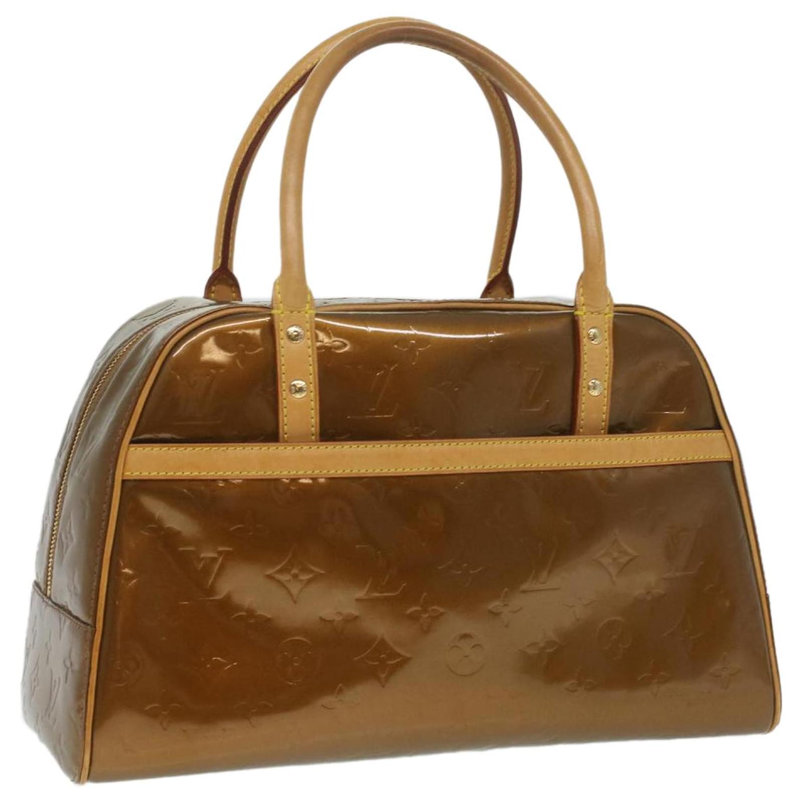 LOUIS VUITTON Monogram Vernis Tompkins Square Hand Bag Bronze M91103 auth  36298 Patent leather ref.804768 - Joli Closet