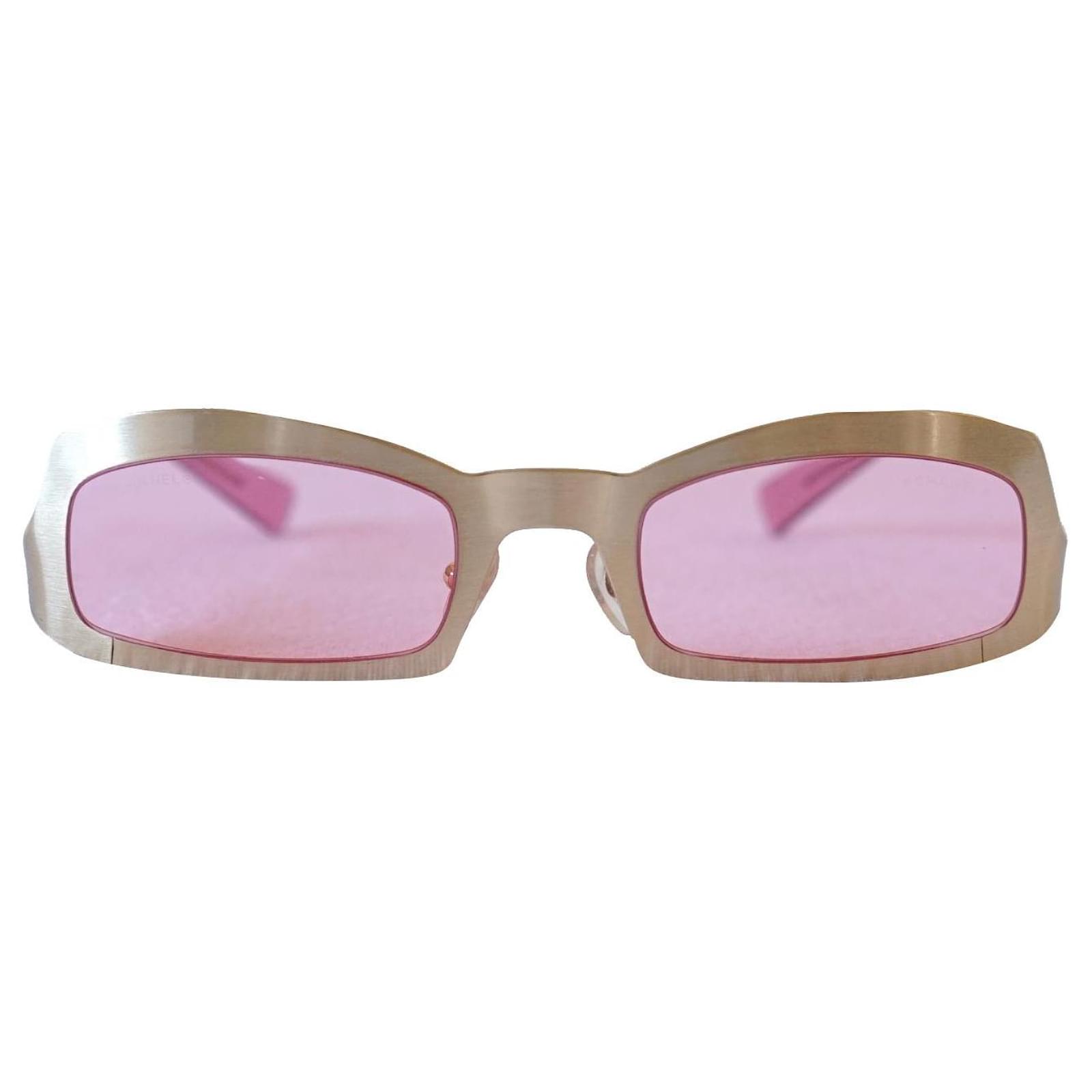 Chanel Sunglasses Pink Golden Metal  - Joli Closet