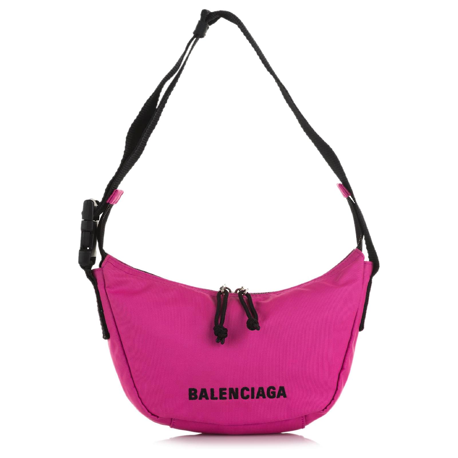 Balenciaga Wheel Logo Nylon Sling Shoulder Bag