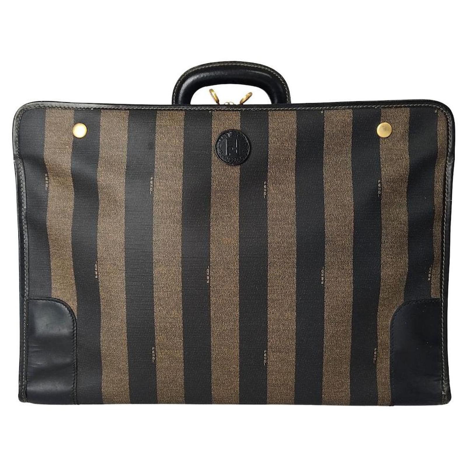 Fendi rare vintage Pacan work bag Black Cloth ref.805920 - Joli Closet