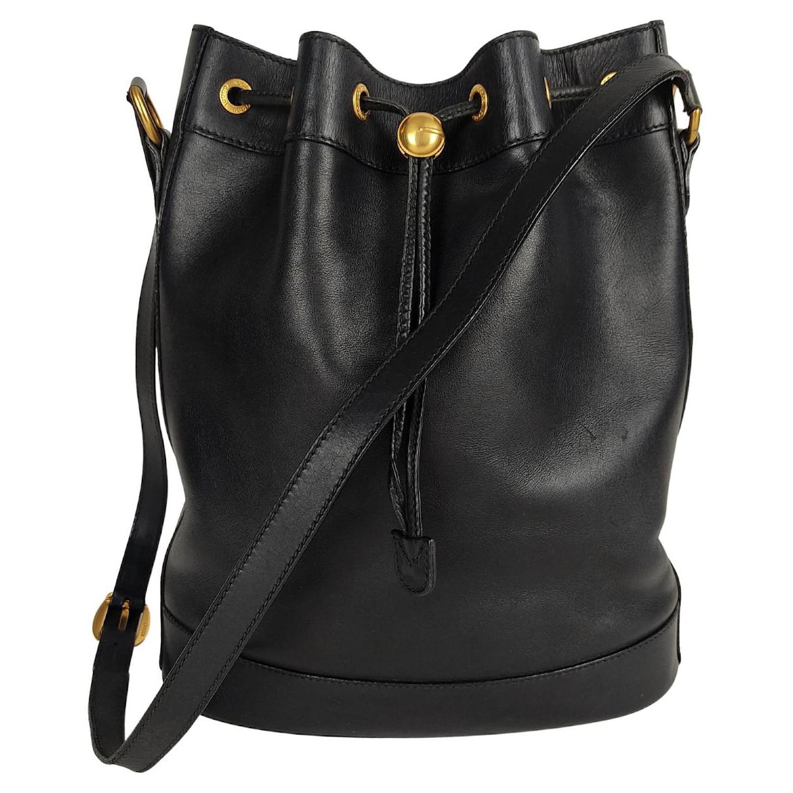 Gucci Vintage Leather Bucket Bag