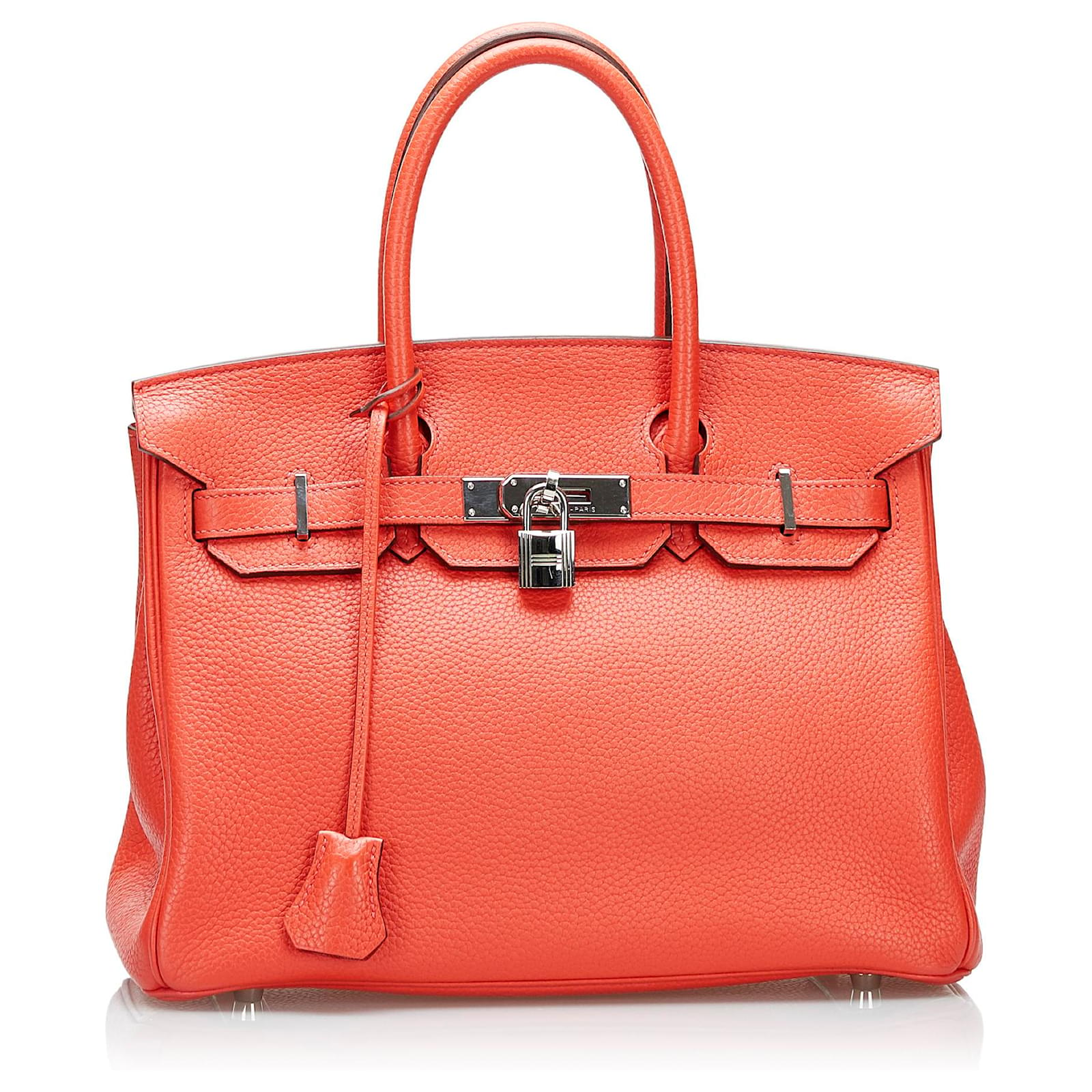 Hermès Hermes Orange Clemence Birkin 30 Leather Pony-style calfskin  ref.982256 - Joli Closet