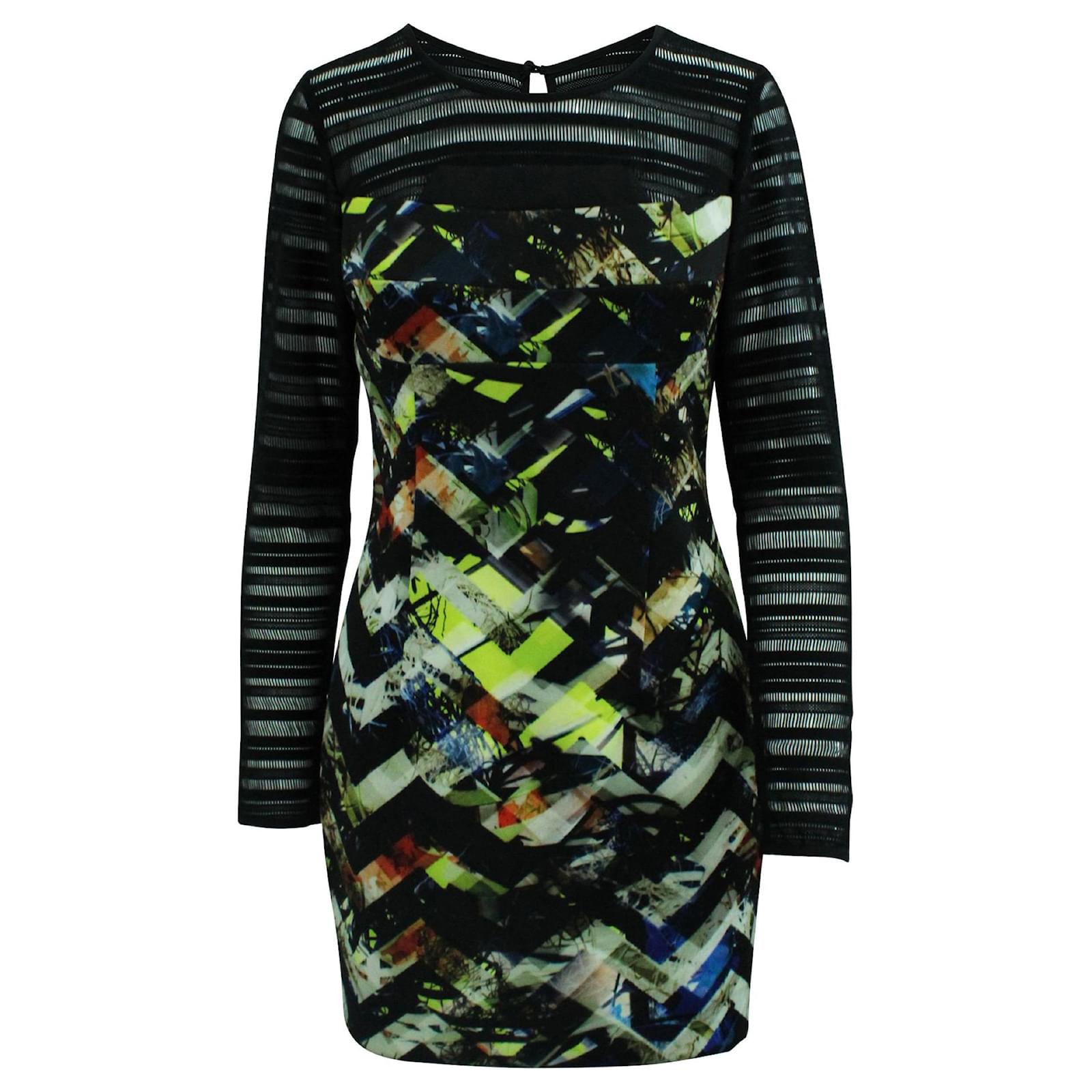 Milly Robe imprimée colorée avec manches en filet Nylon ref.807247 ...