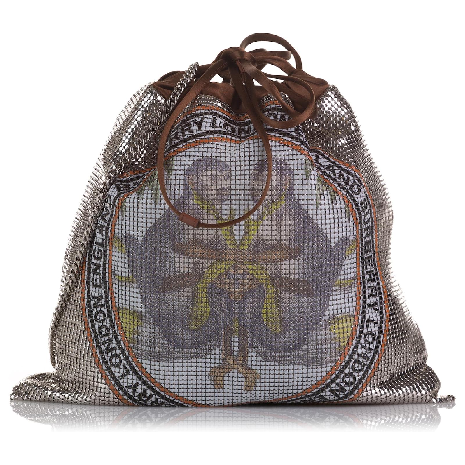 Burberry Brown Monkey Print Metal Bucket Bag Cloth  - Joli Closet