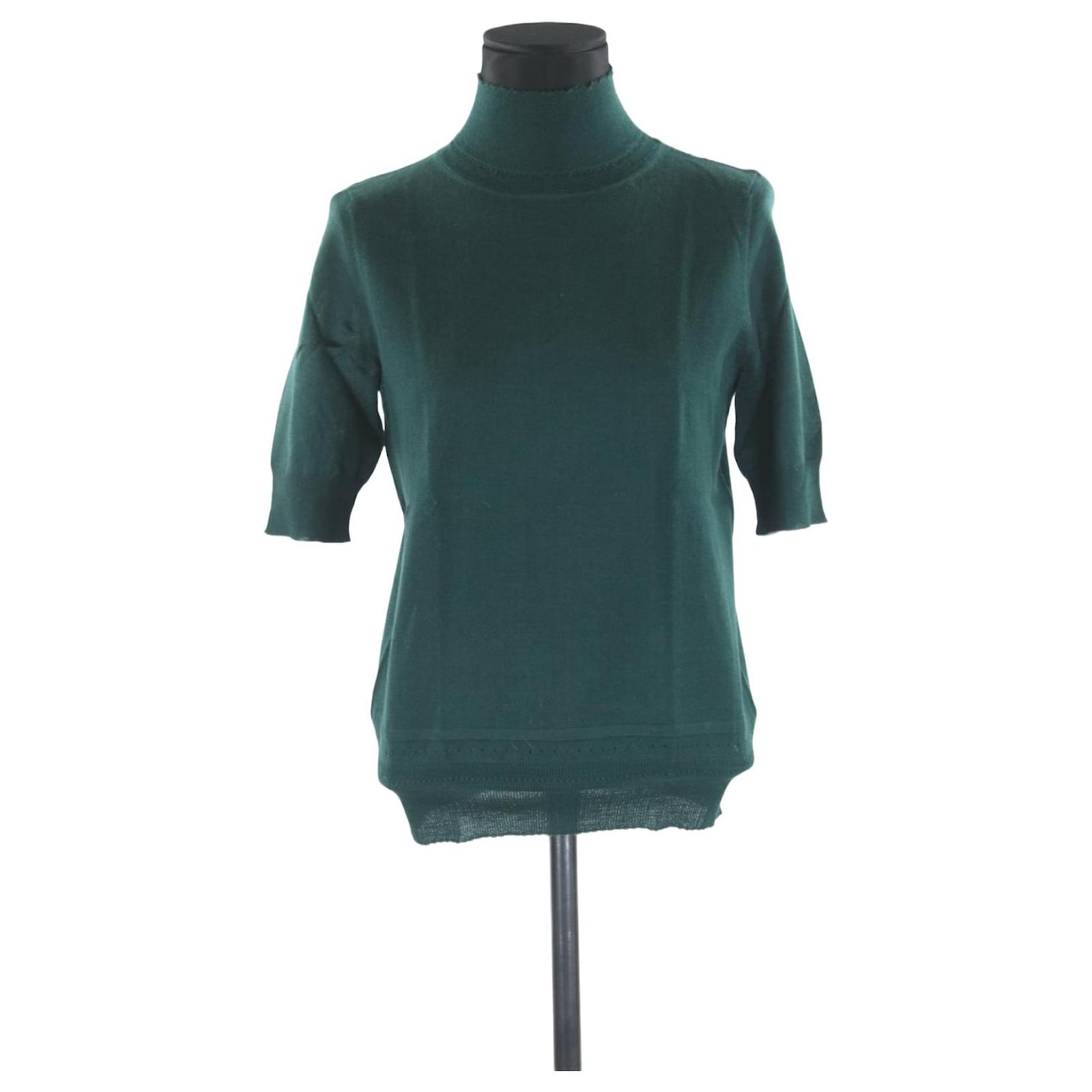 Top Tara Jarmon 40 Laine Vert ref.807885 Joli Closet