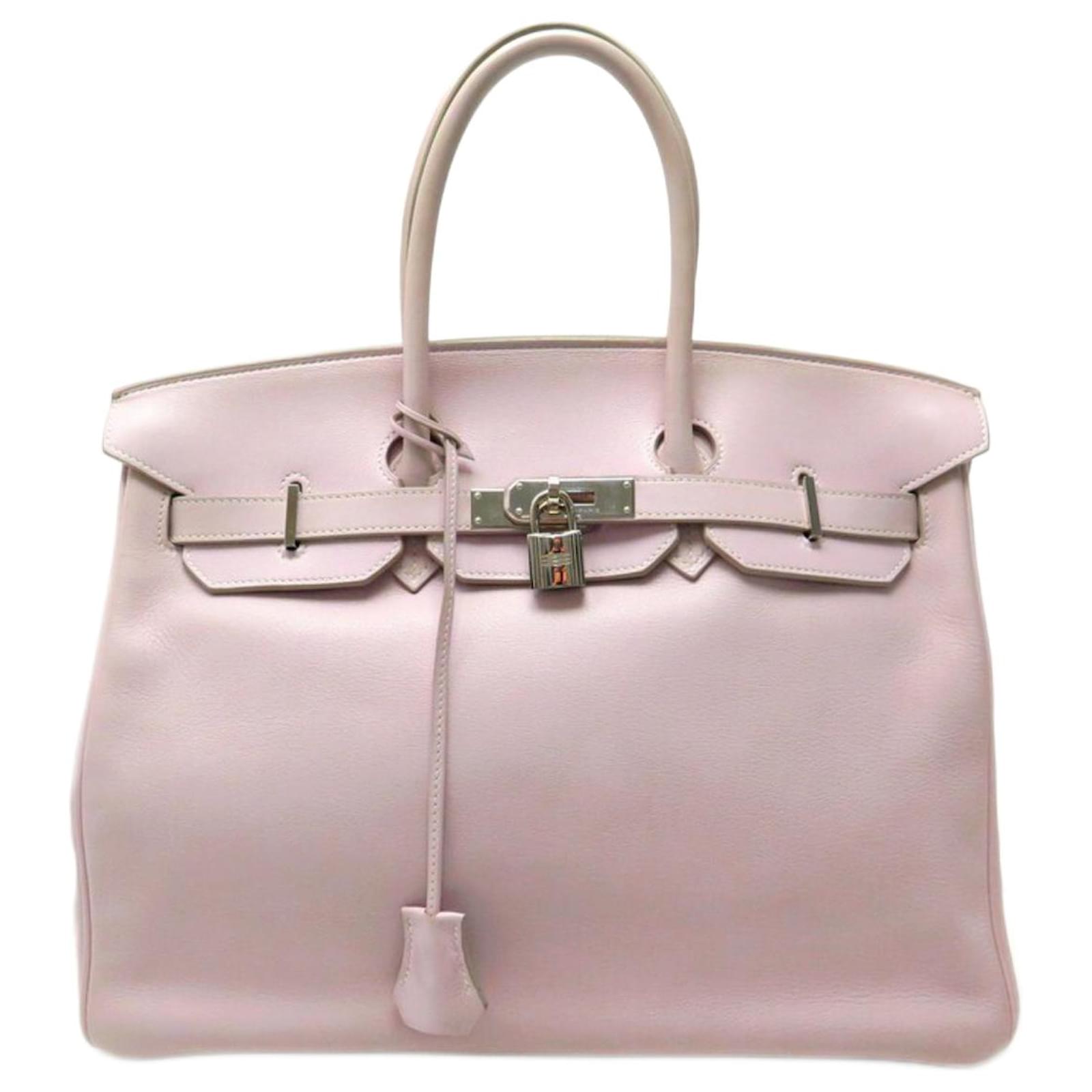 Hermès Hermes Birkin handbag 35 SWIFT LEATHER PINK BABY PINK ATTRIBUTES  PALLADIE BAG ref.808062 - Joli Closet