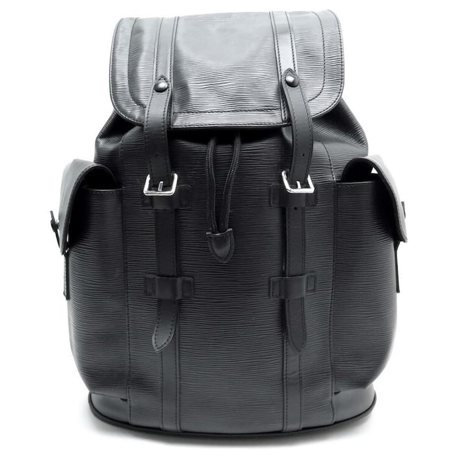 Louis Vuitton Christopher Backpack PM Black Leather Epi
