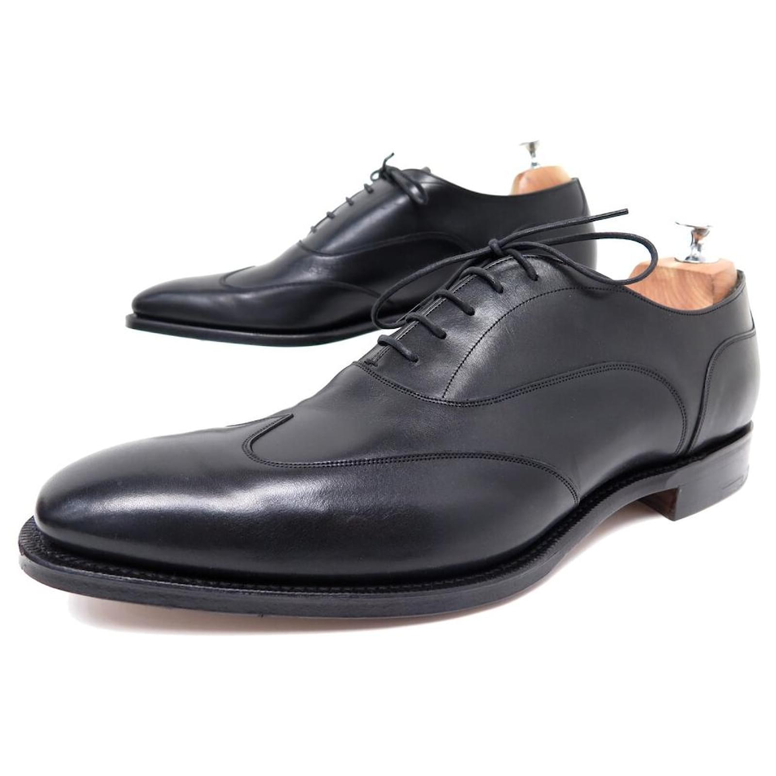NEW CHURCH'S SHERBORNE RICHELIEU SHOES 9F 43 BLACK LEATHER SHOES ref ...