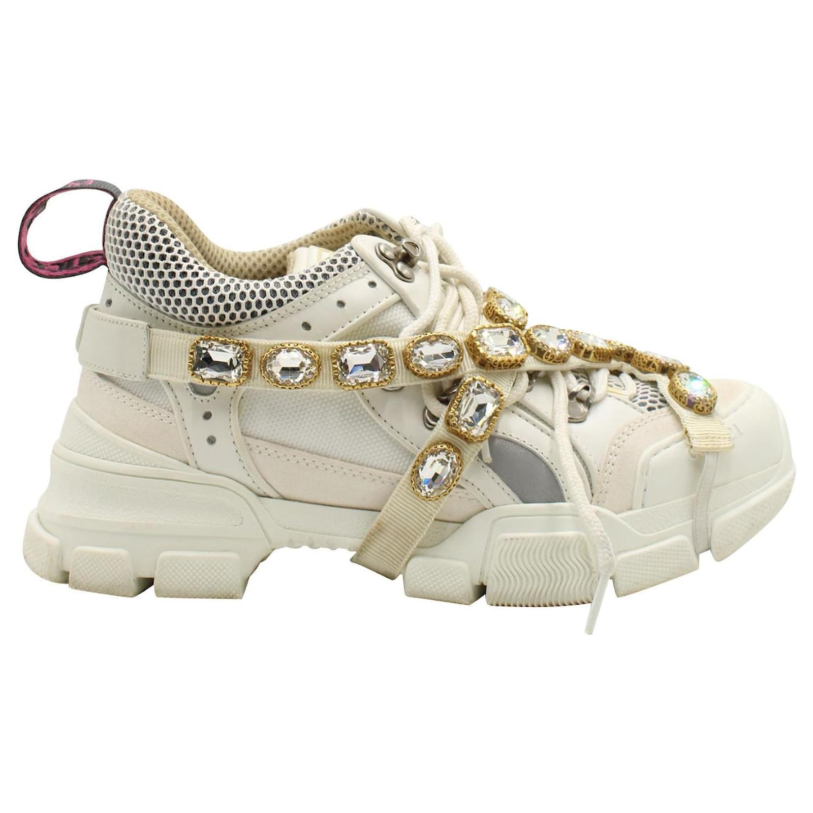 Gucci Flashtrek Sneakers with Removable Crystals  - Joli Closet