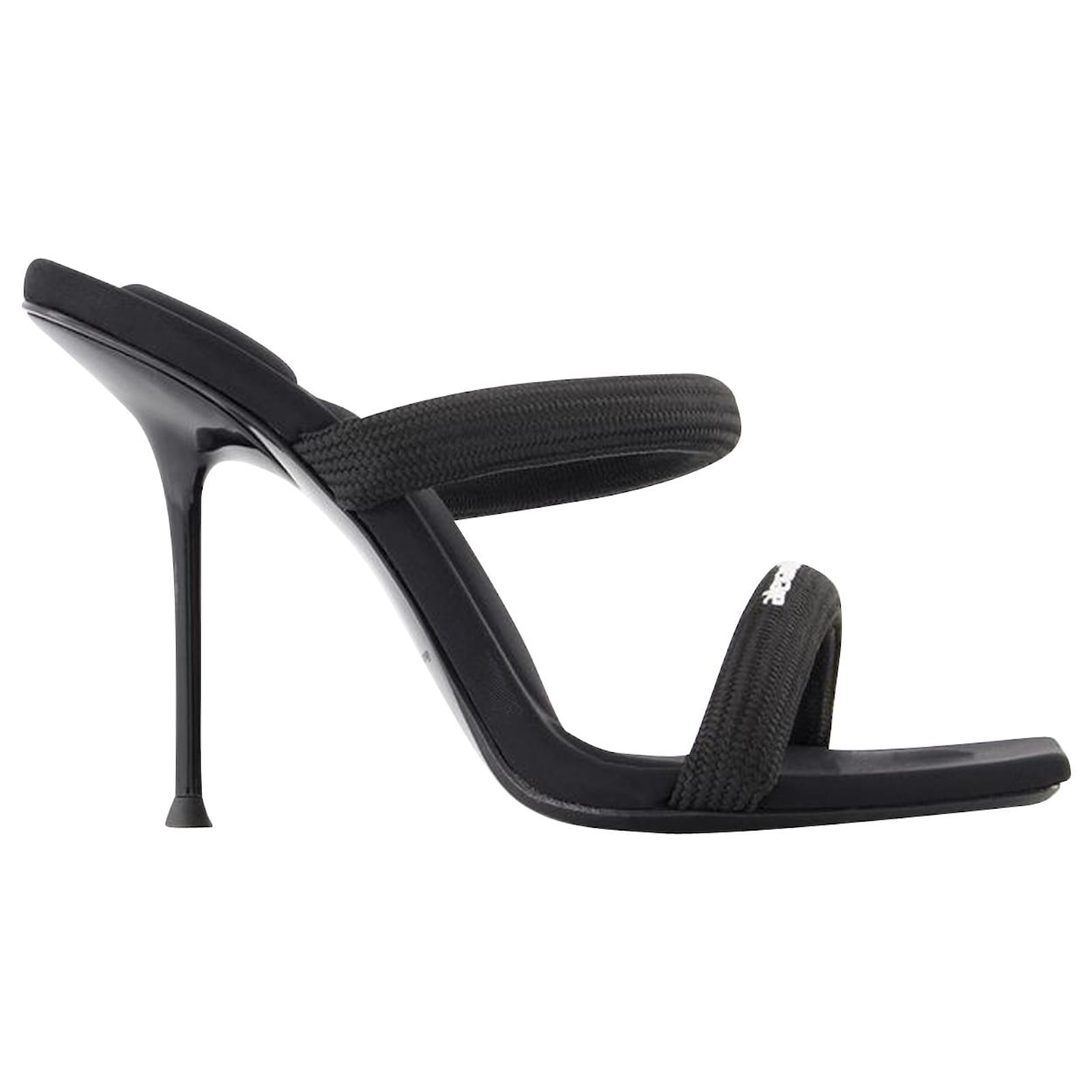 ALEXANDER WANG BLACK NYLON JULIE サンダル julie 105mm nylon tubular sandal in BLACK | alexanderwang®