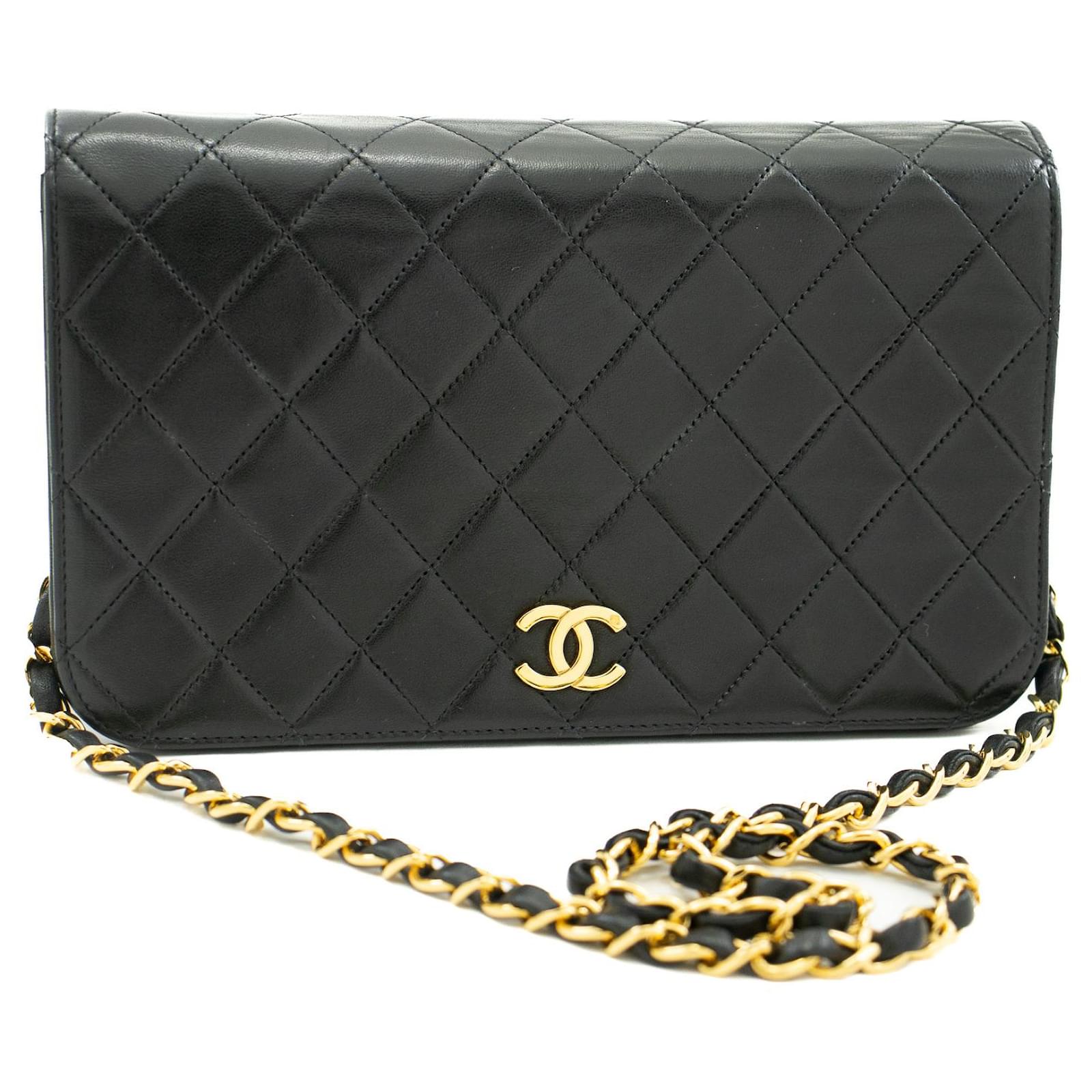 Wallet on chain timeless/classique leather crossbody bag Chanel Black in  Leather - 31611828