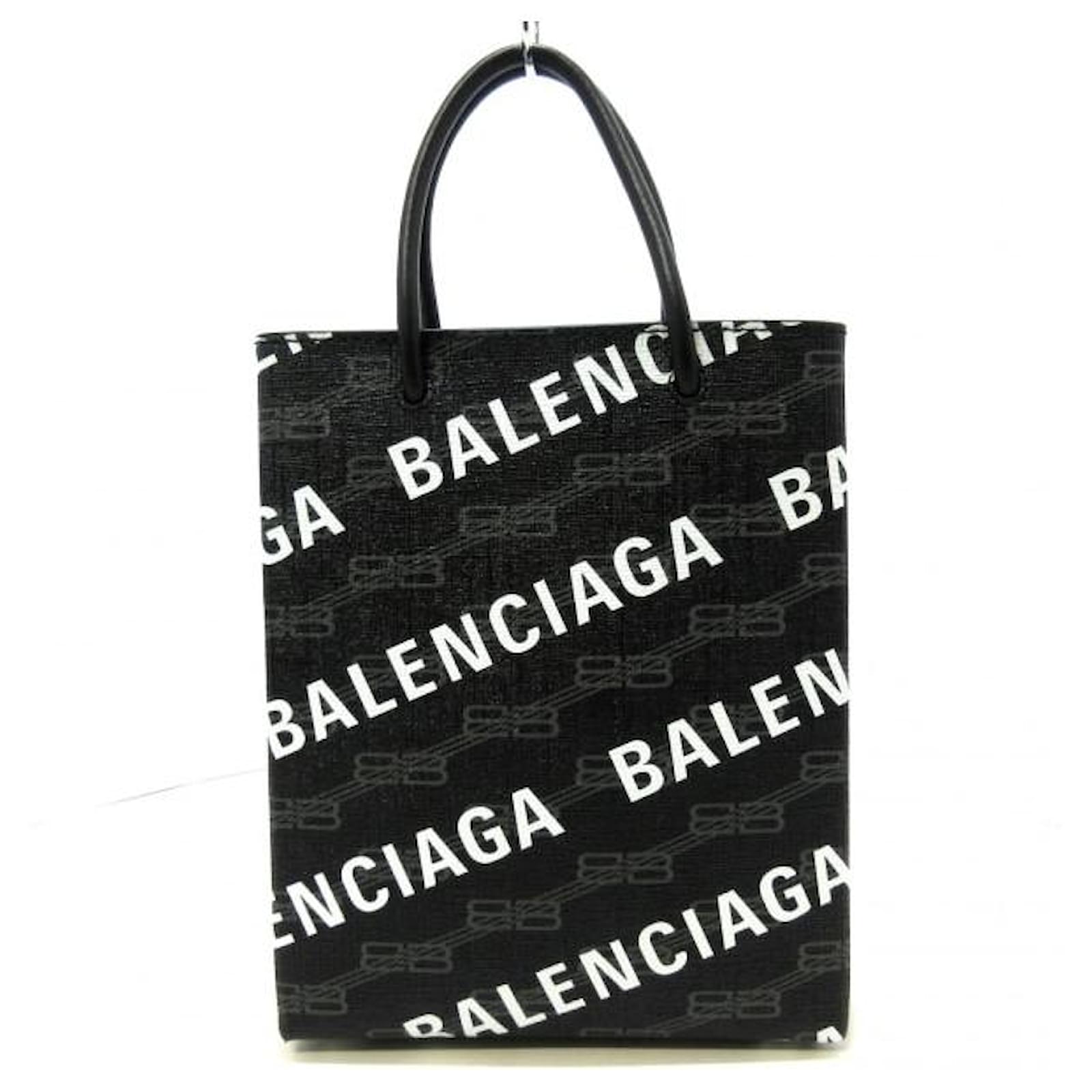 Balenciaga Shopping Phone Holder Enlarge/BBMonogram Black White