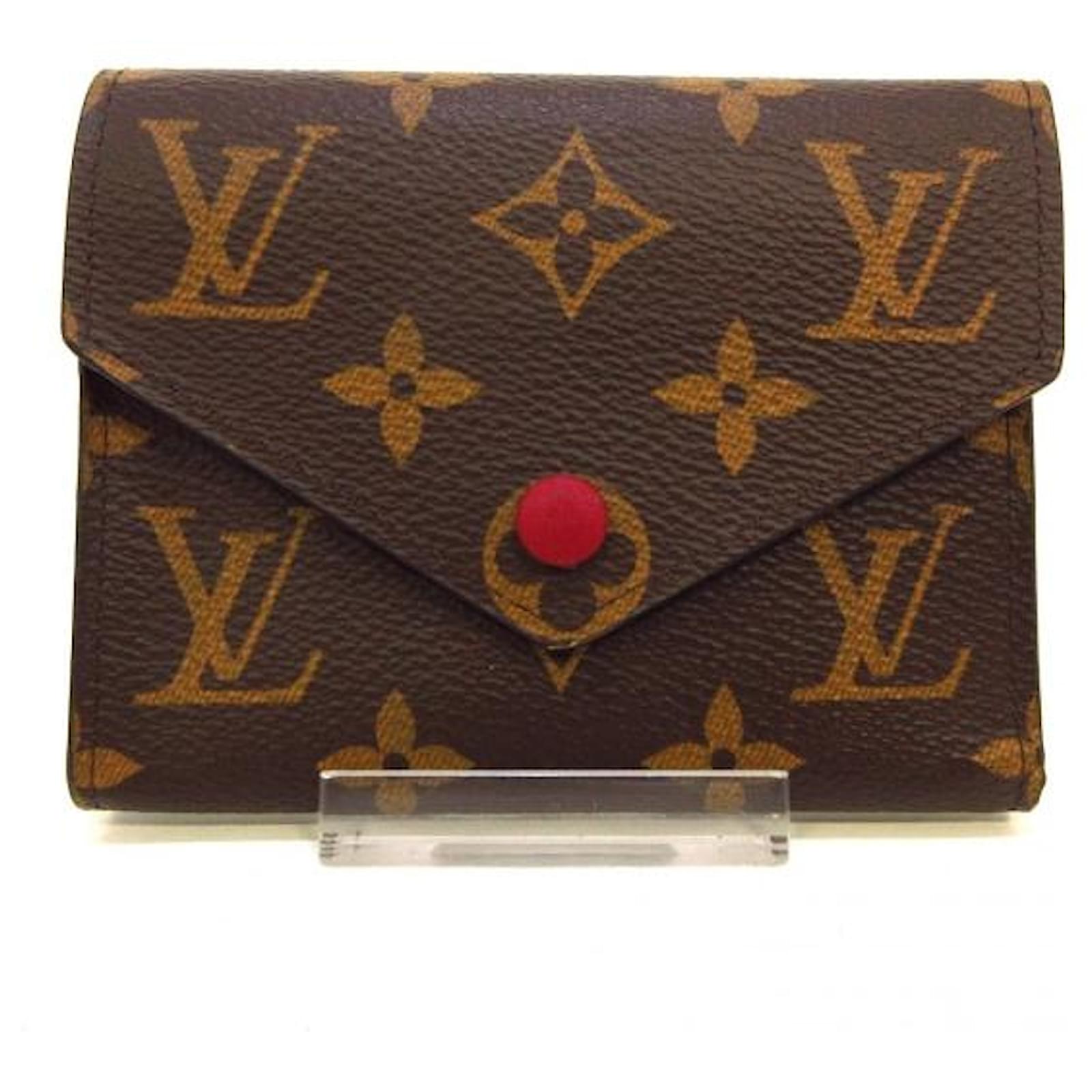 Louis Vuitton Portefeuille Victorine Fuschia Cloth ref.814002