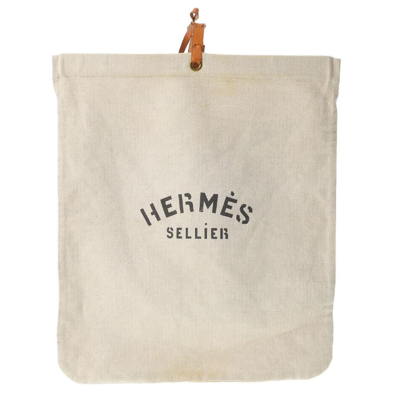 Hermès Sellier Beige Cotton ref.815088 - Joli Closet