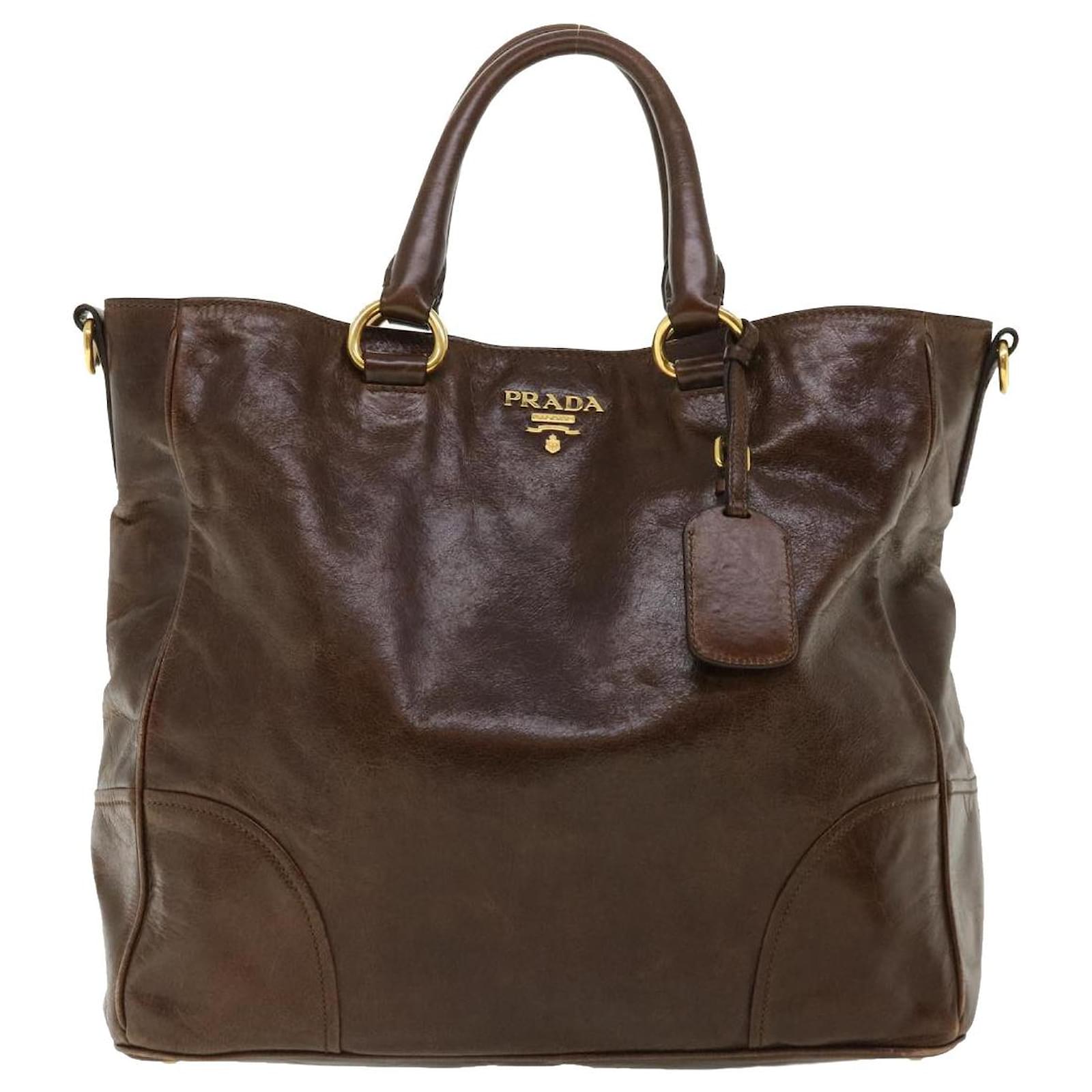 Prada Brown Leather ref.815397 Joli Closet