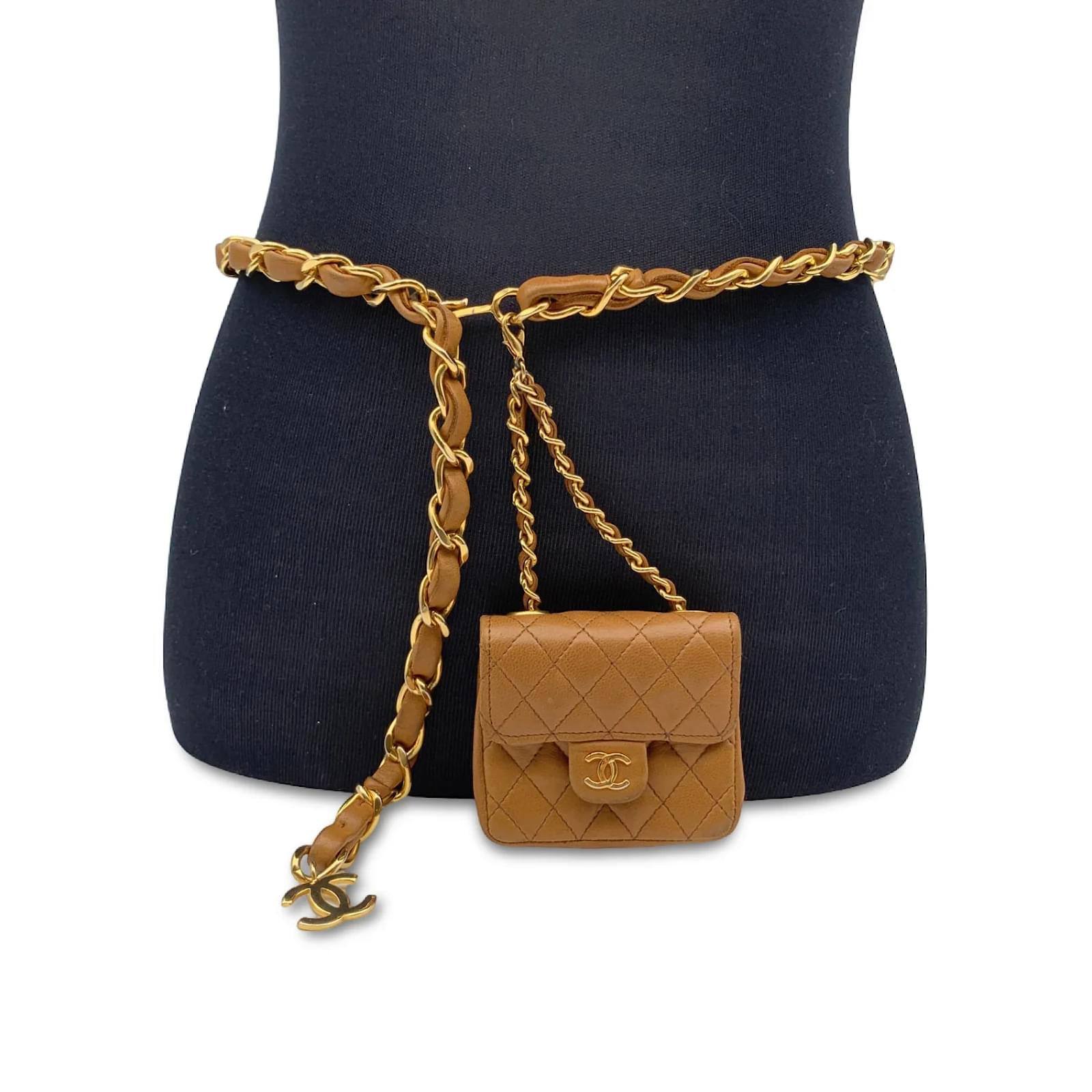 chanel belt bag chain