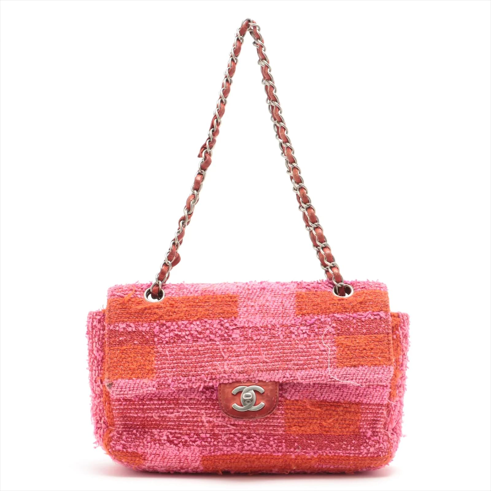 Red Tweed Chanel Flap Bag ref.816201 - Joli Closet