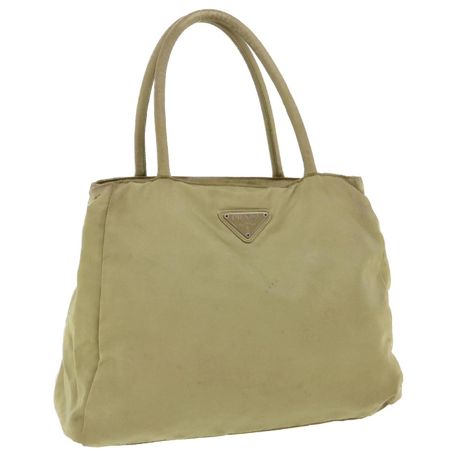 Prada Saffiano Tote Green Leather ref.40046 - Joli Closet