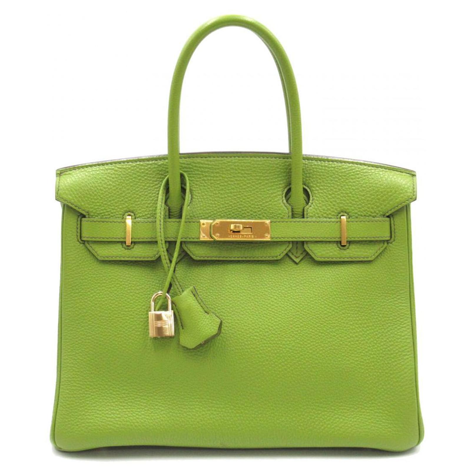 Hermès HERMES BIRKIN Green Leather ref.817147 Joli Closet