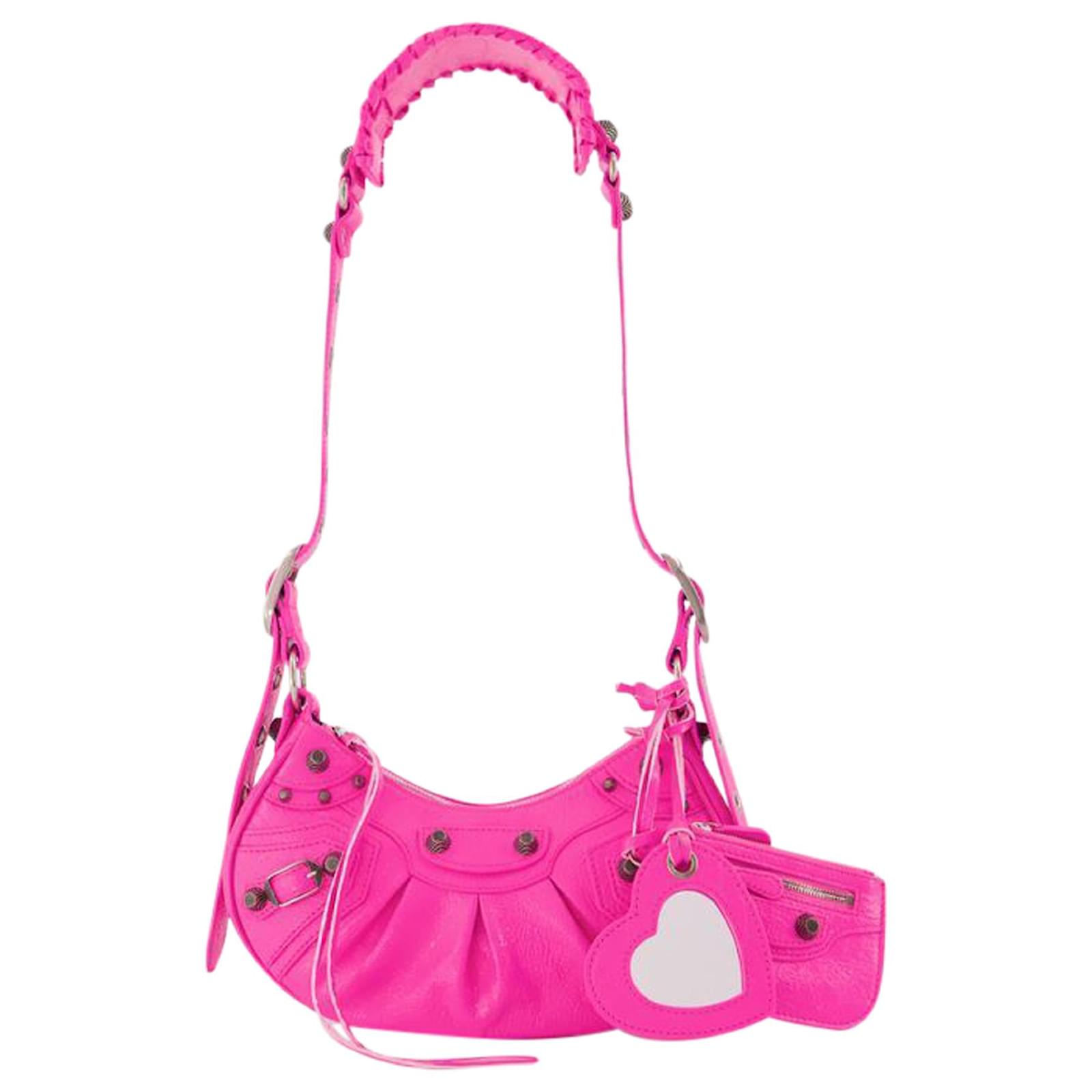 Le Cagole Sho Xs Bag - Balenciaga - Bright Pink - Leather ref.818566 ...