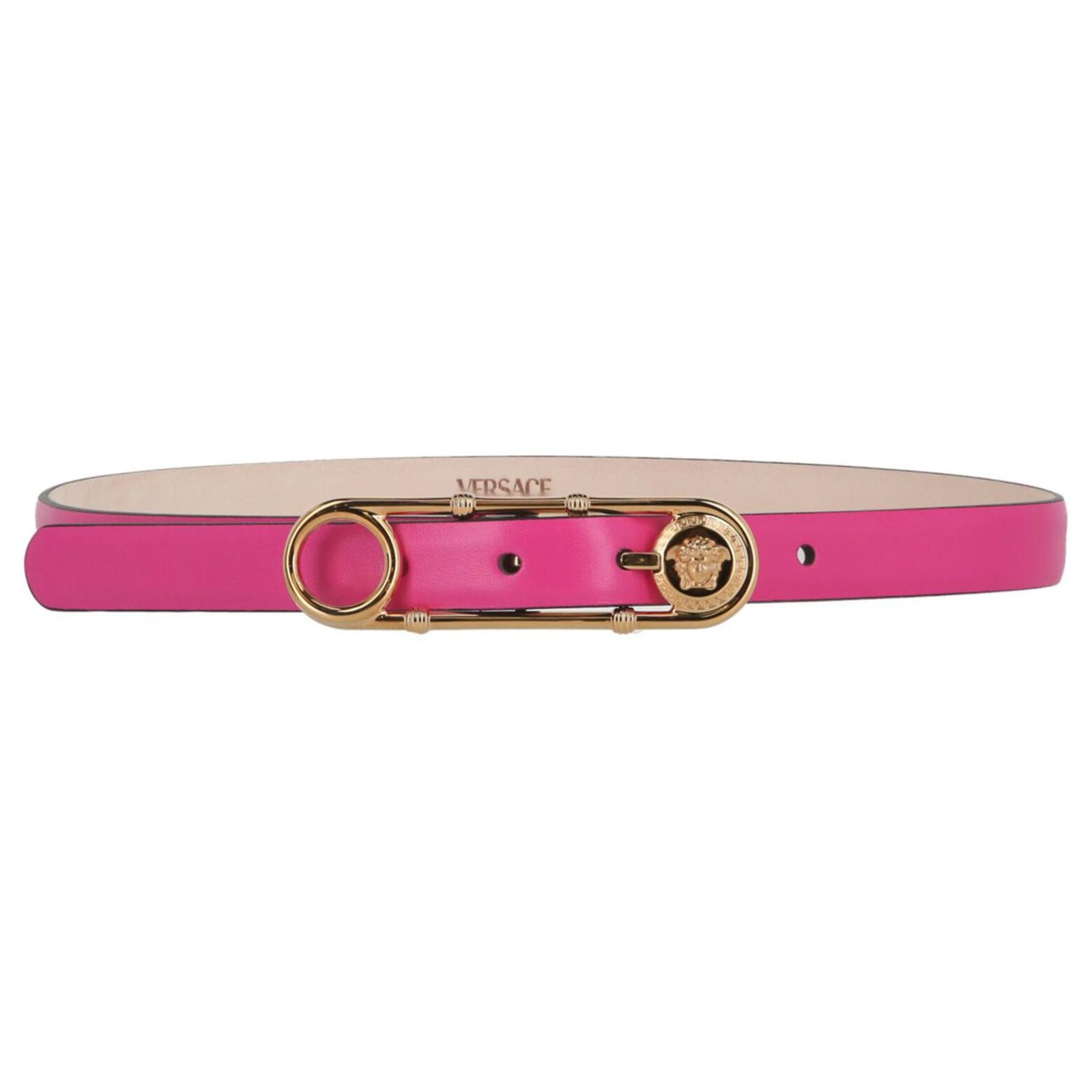 Versace Safety Pin Leather Belt Pink ref.818724 - Joli Closet