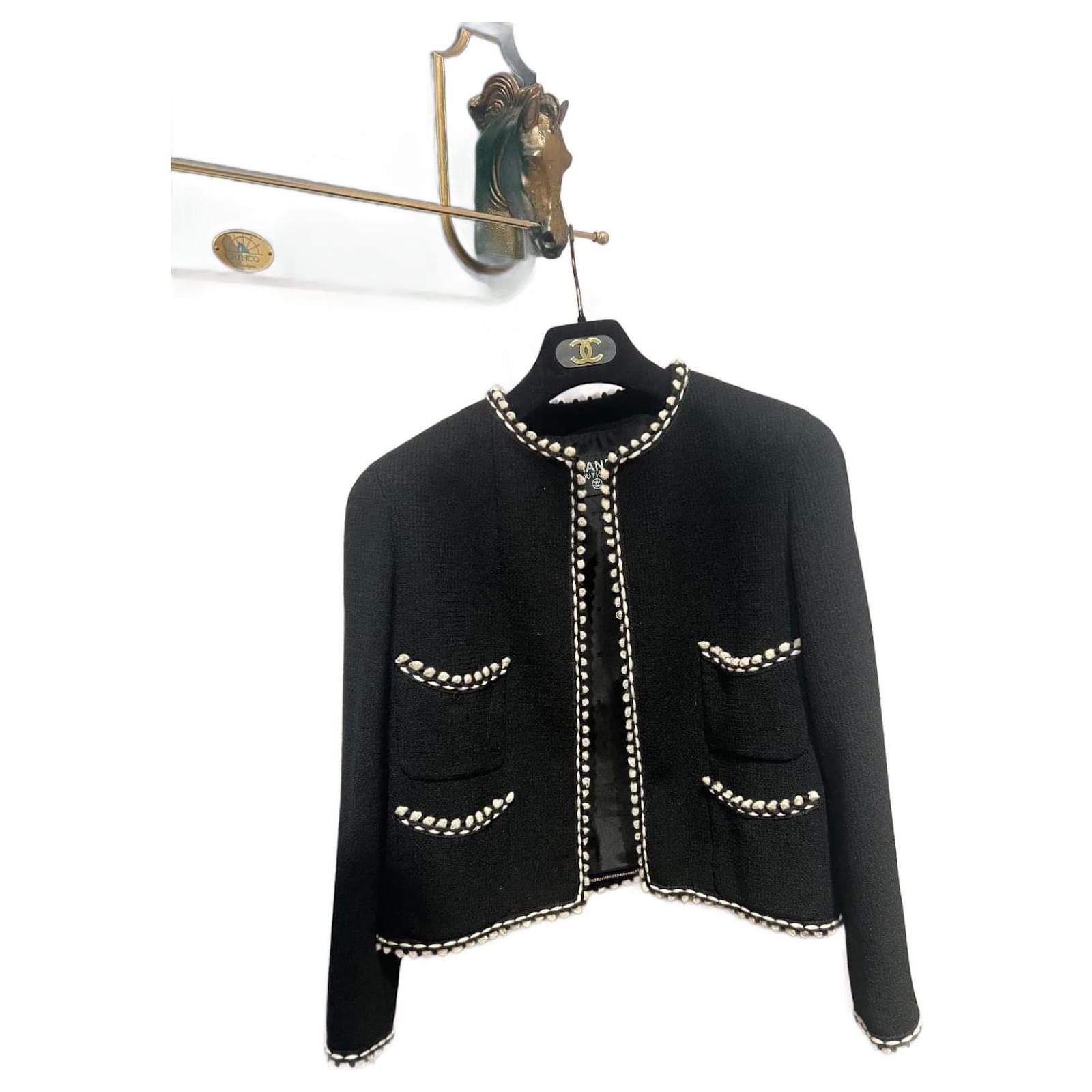 Chanel Collector Black White Silk Wool ref.819261 - Joli Closet