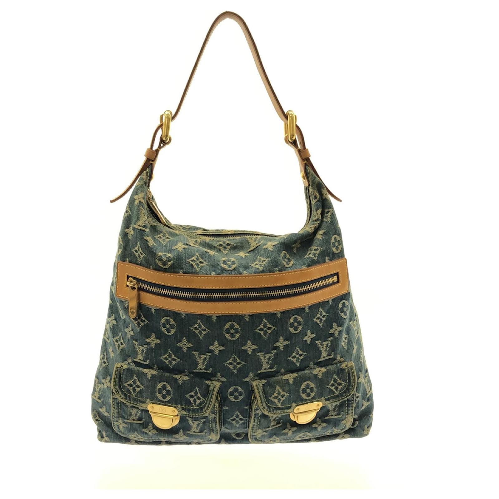 Louis Vuitton Baggy GM Monogram Denim Hobo Bag Blue